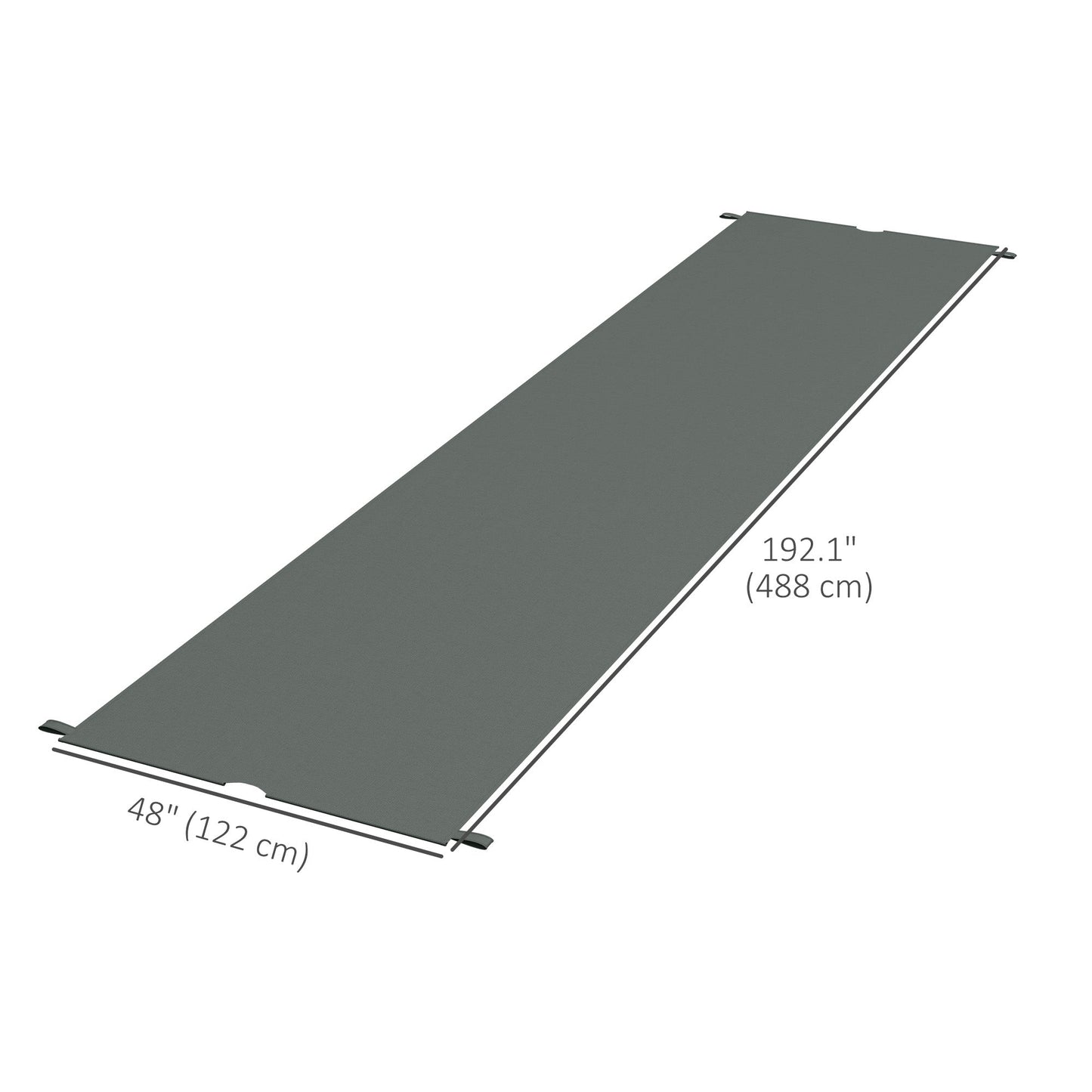 2 Pcs 16 x 4ft Pergola Canopy Replacement, UV Protection Pergola Shade Cover, Easy to Install, for 10 x 10ft Pergola, Dark Grey