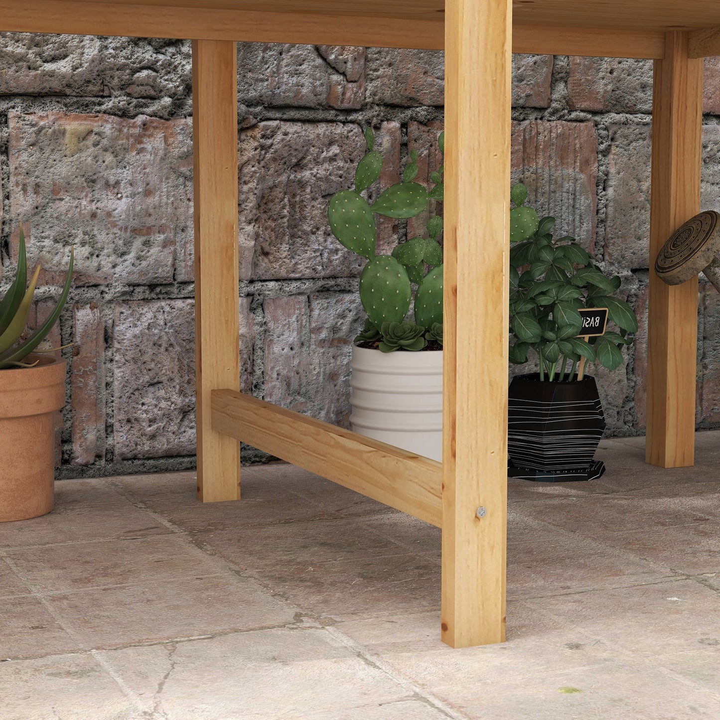 Wooden Raised Garden Bed with Drain Holes, Bed Liner for Vegetables, Flowers, Herbs, Outdoor Elevated Planter Box with Legs for Backyard Patio, 45.3"x21.7"x31.5", Natural