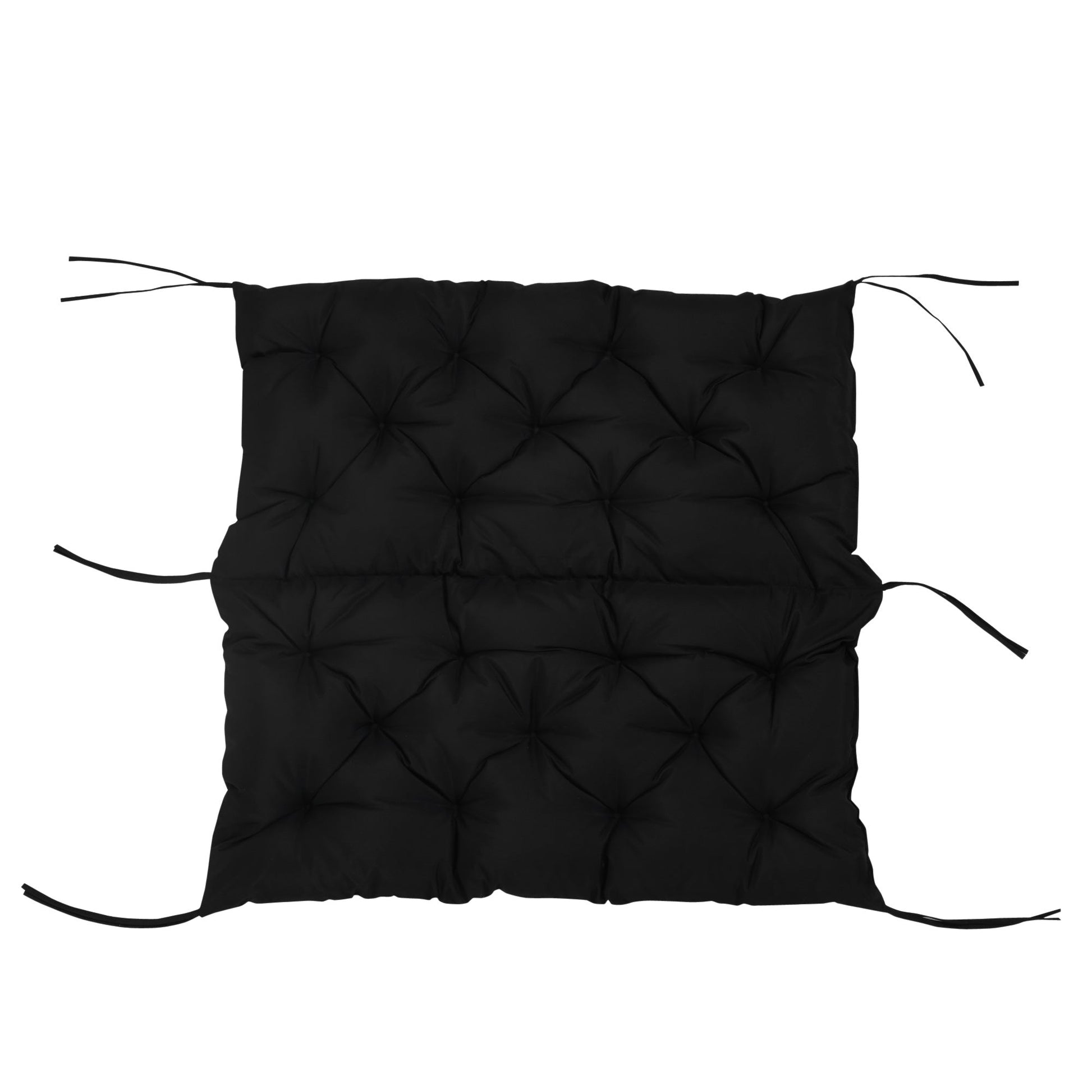 Porch Swing Cushion Garden Bench Cushion with Backrest, Non-Slip 2-Seater Thick Pad, Swing Chair Mat Replacement for Indoor and Outdoor, 39.4" x 38.6", Black