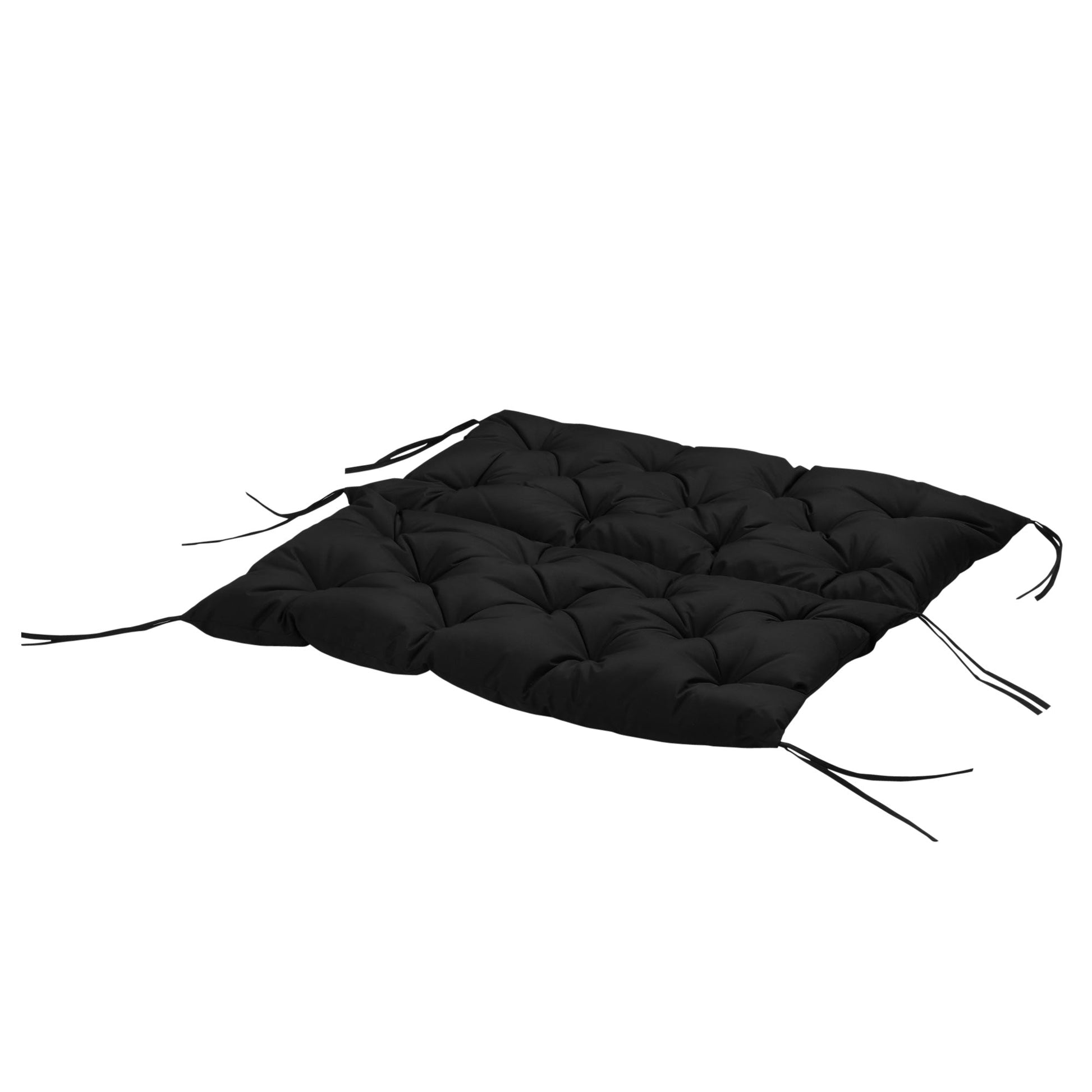 Porch Swing Cushion Garden Bench Cushion with Backrest, Non-Slip 2-Seater Thick Pad, Swing Chair Mat Replacement for Indoor and Outdoor, 39.4" x 38.6", Black