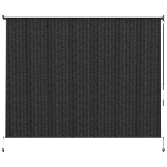 8'W x 6'H Roller Shades, Outdoor Blinds Cordless Roll Up Shade for Porch Balcony Gazebo, Black