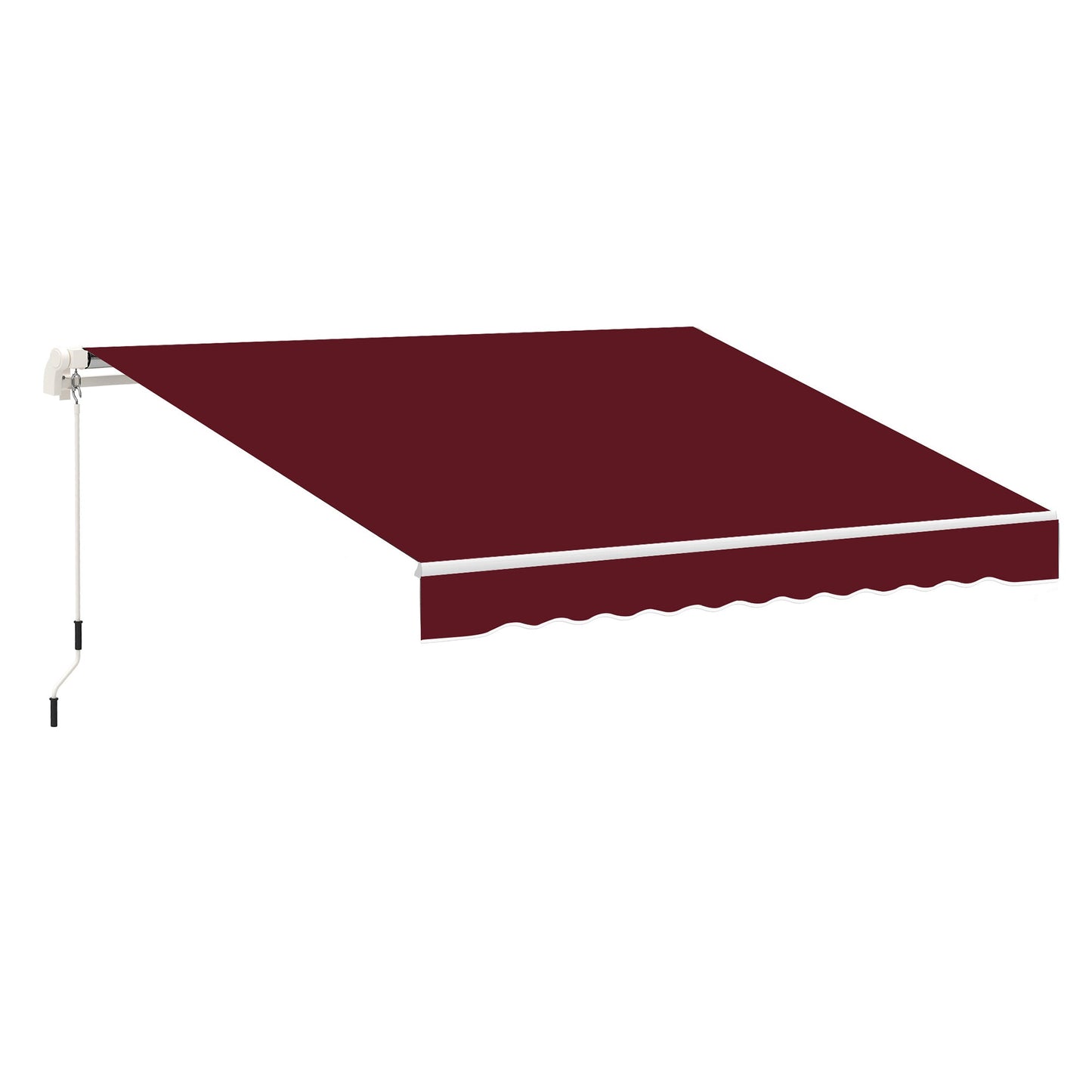 11' x 10' Retractable Awning Fabric Replacement Outdoor Sunshade Canopy Awning Cover, UV Protection, Wine Red