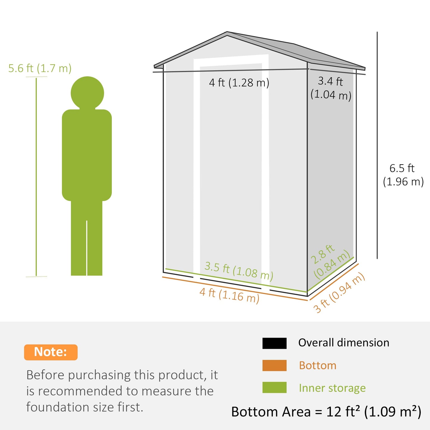 4' x 3' Plastic Garden Shed with Floor, Outdoor Storage Shed with Lockable Door, Window and Vent for Backyard, Patio, Garage, Lawn, Dark Grey
