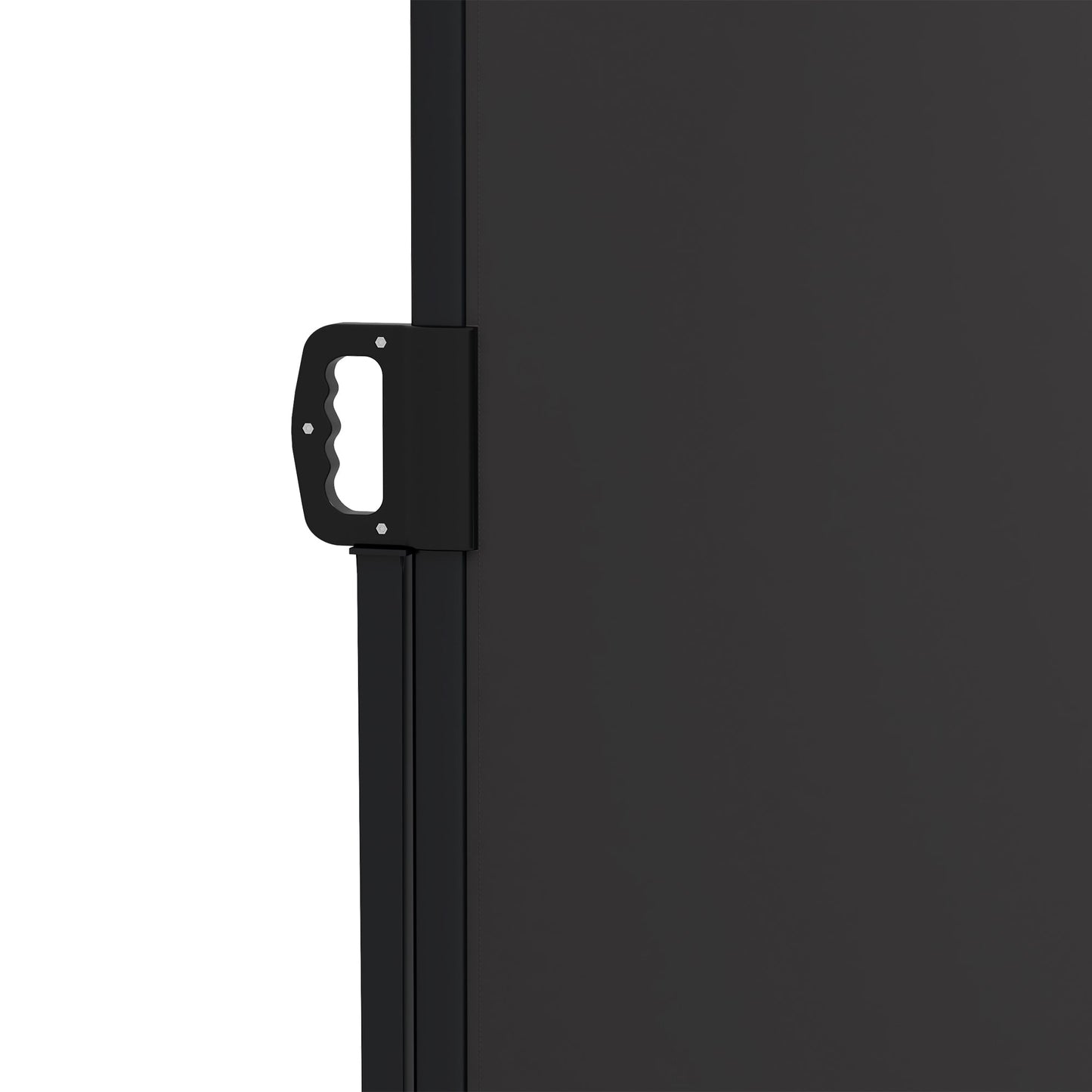 13' x 6' Retractable Side Awning, Garden Privacy Screen Divider, Full Cassette Windbreaker for Hot Tub, Balcony, Terrace, Pool, Black