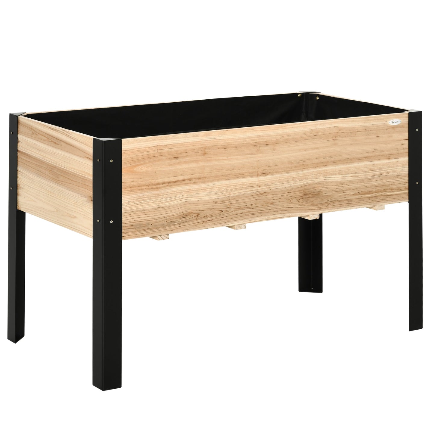 Raised Garden Bed, Elevated Planter Box, 47"x24"x29" with Legs, Metal Frame, Wooden Planter Pot for Backyard, Patio to Grow Vegetables, Herbs, and Flowers, Natural