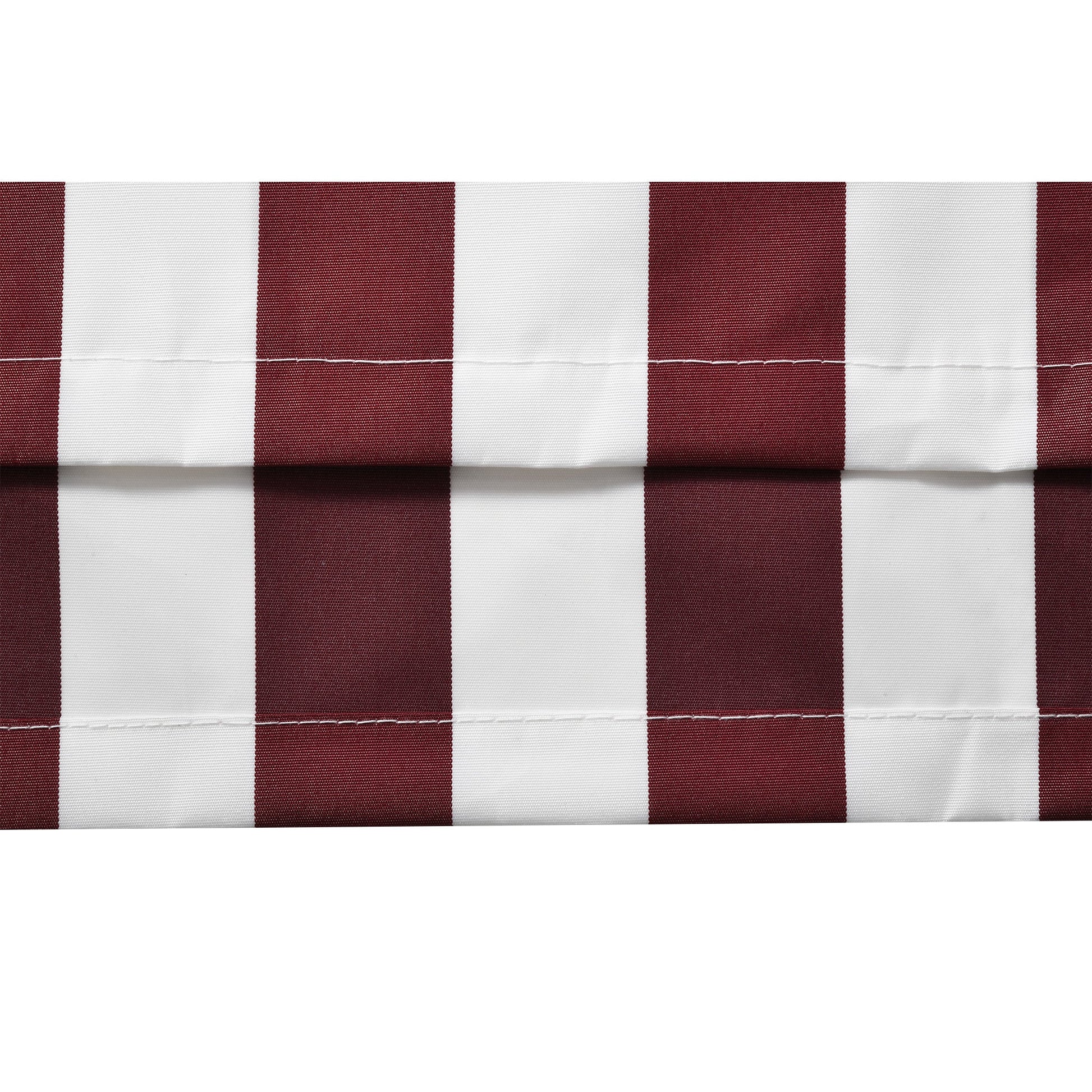 11' x 10' Retractable Awning Fabric Replacement Outdoor Sunshade Canopy Awning Cover, UV Protection, Red and White