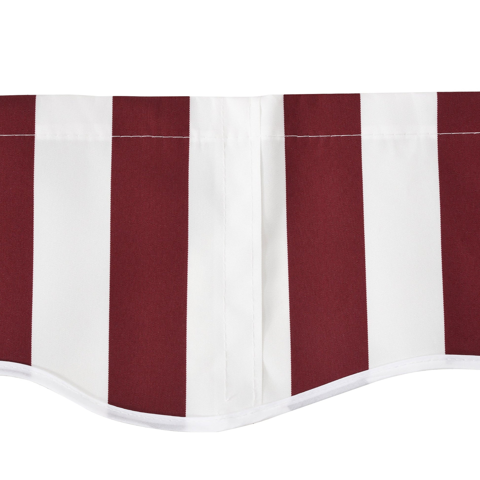 11' x 10' Retractable Awning Fabric Replacement Outdoor Sunshade Canopy Awning Cover, UV Protection, Red and White