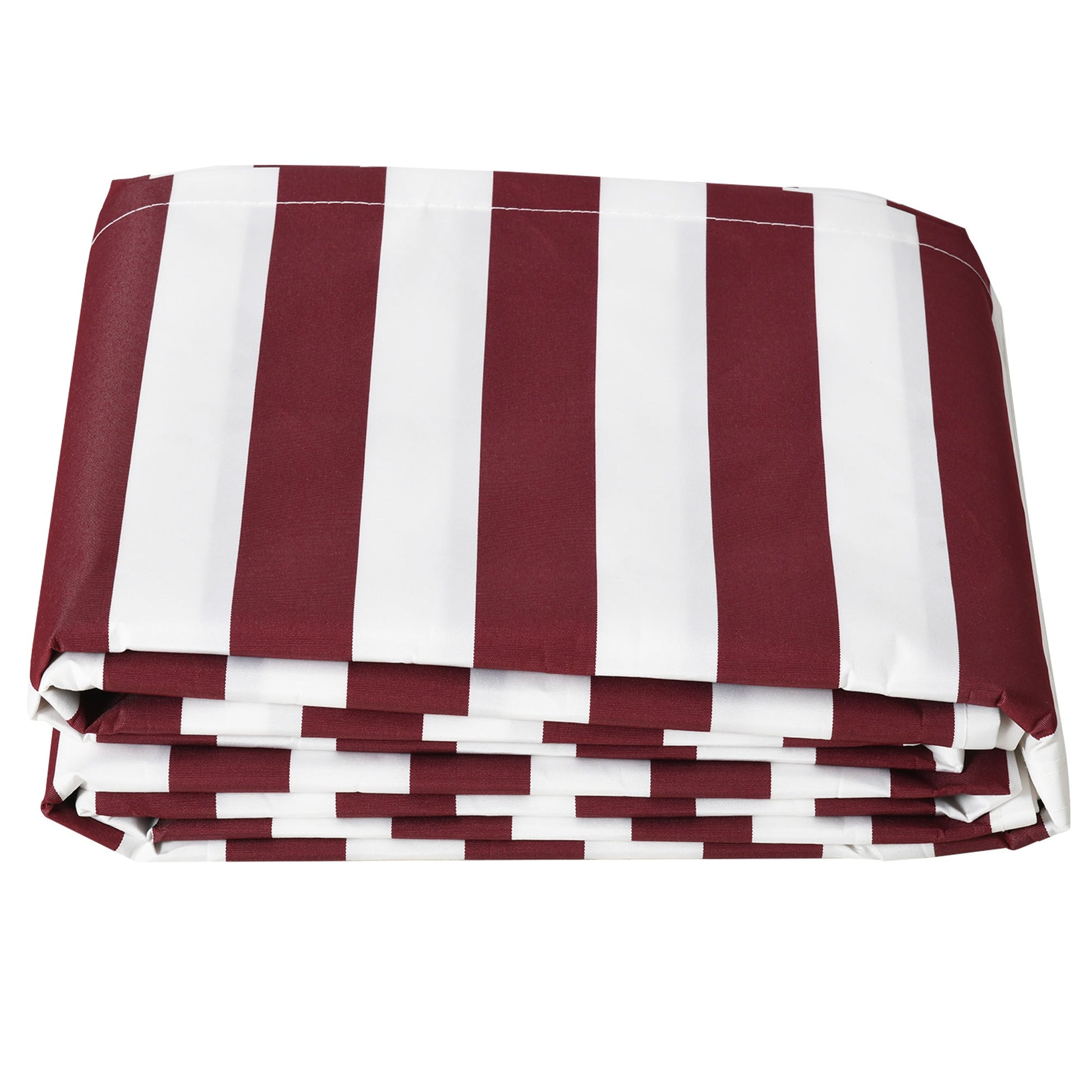 11' x 10' Retractable Awning Fabric Replacement Outdoor Sunshade Canopy Awning Cover, UV Protection, Red and White