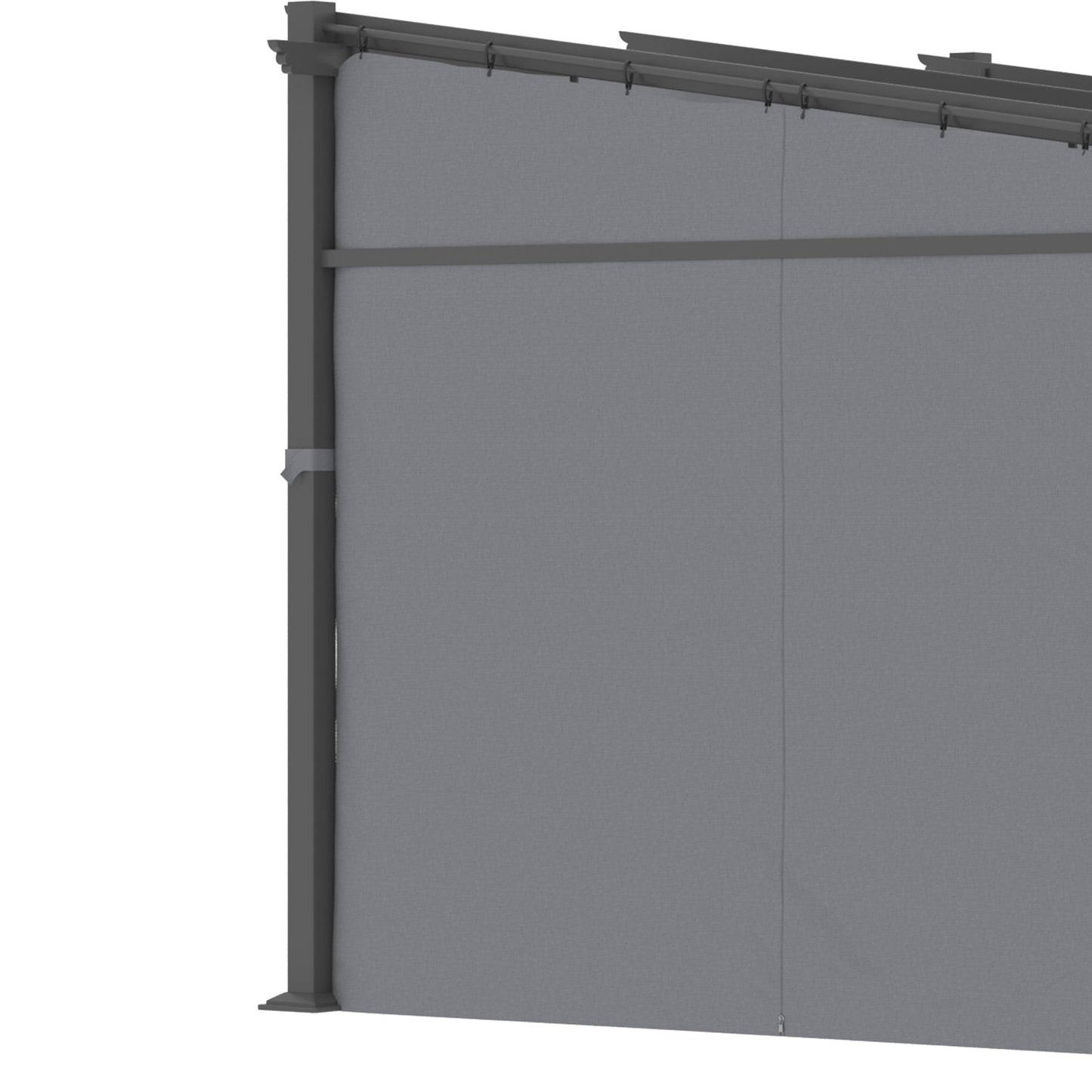 10' x 10' Metal Pergola with Sliding Roof Canopy, Retractable Pergola Canopy for Outdoor, Patio, Dark Grey