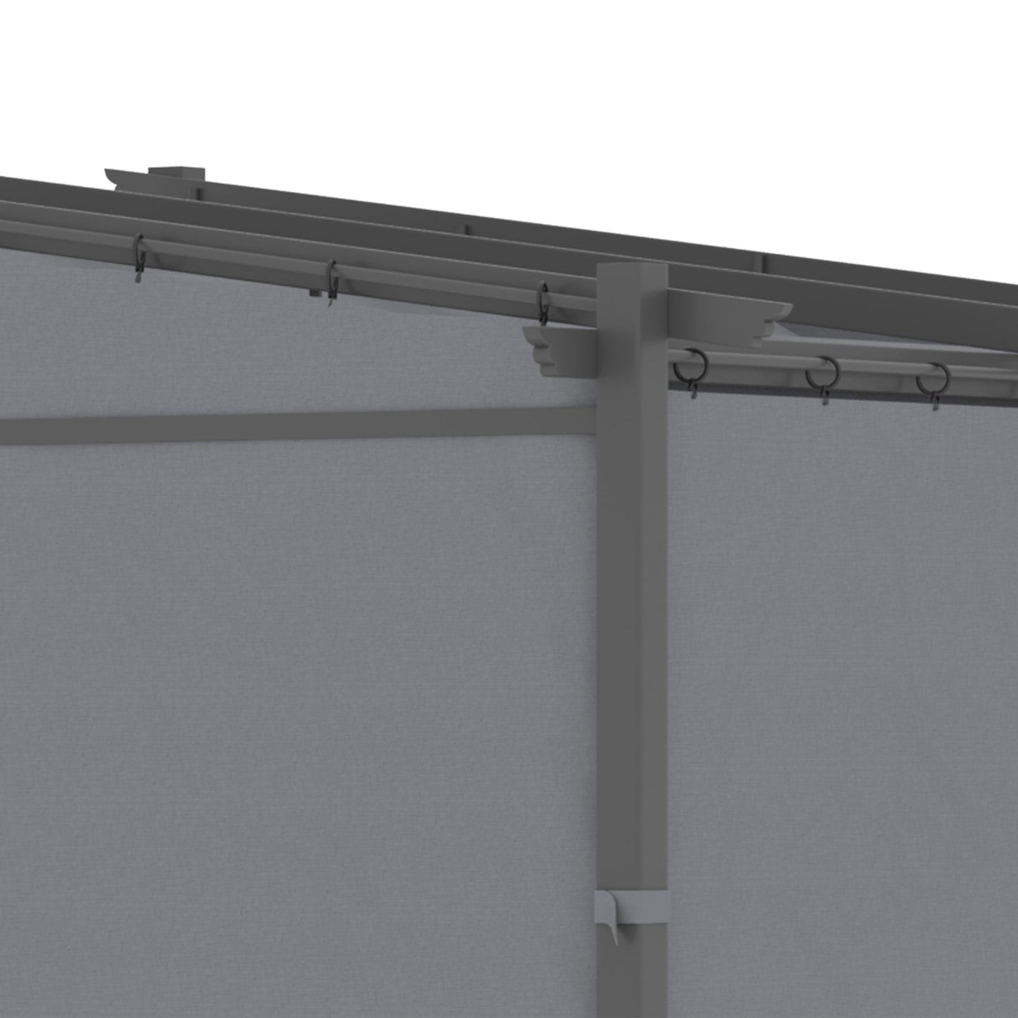 10' x 10' Metal Pergola with Sliding Roof Canopy, Retractable Pergola Canopy for Outdoor, Patio, Dark Grey