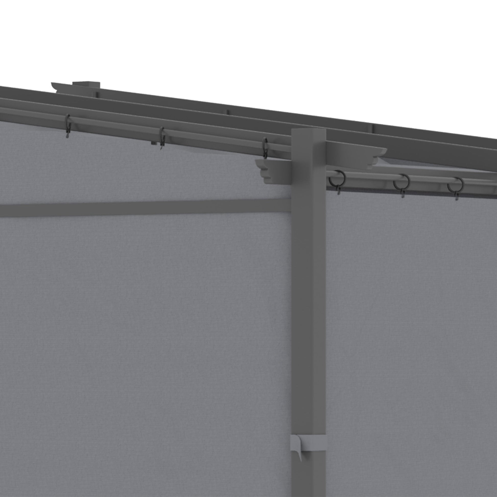 10' x 10' Metal Pergola with Sliding Roof Canopy, Retractable Pergola Canopy for Outdoor, Patio, Dark Grey