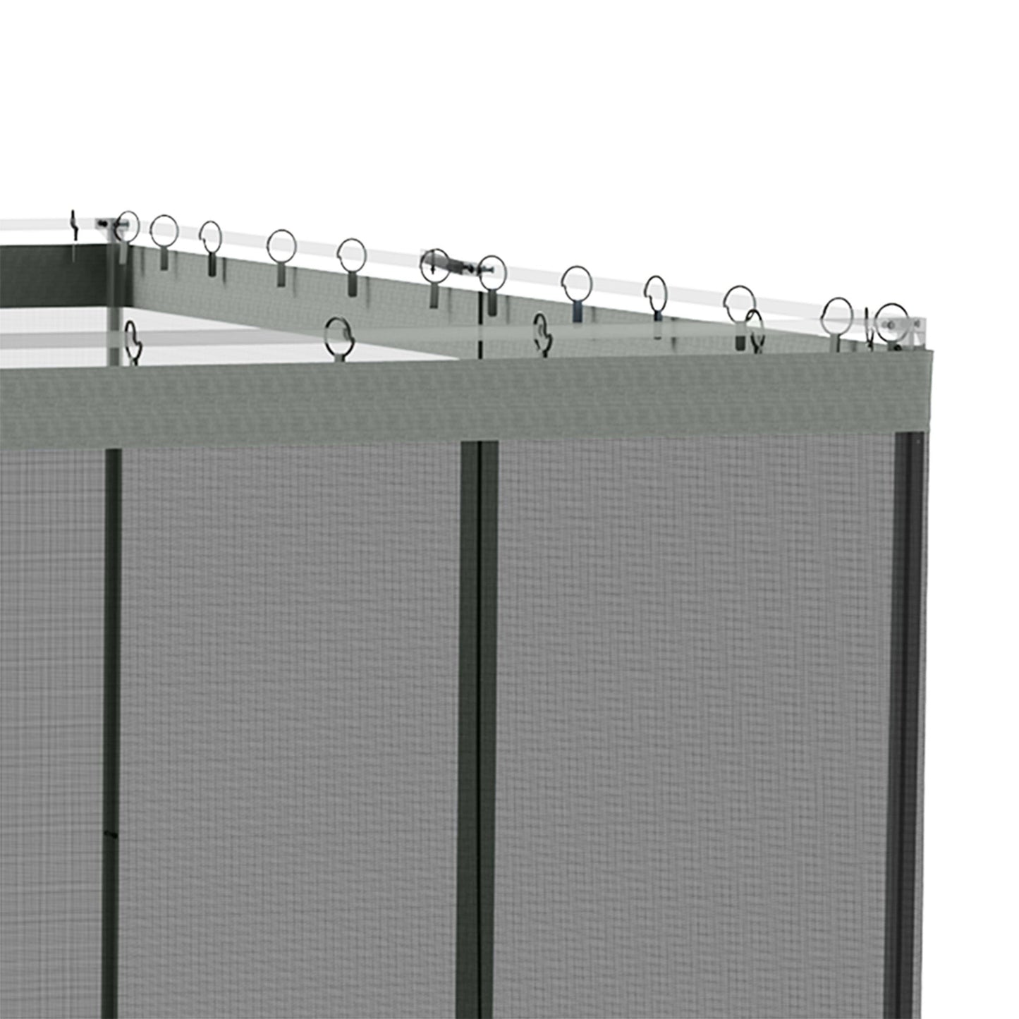Replacement Mosquito Netting for Gazebo 10' x 10' Black Screen Walls for Canopy with Zippers for Parties and Outdoor Activities, Dark Grey