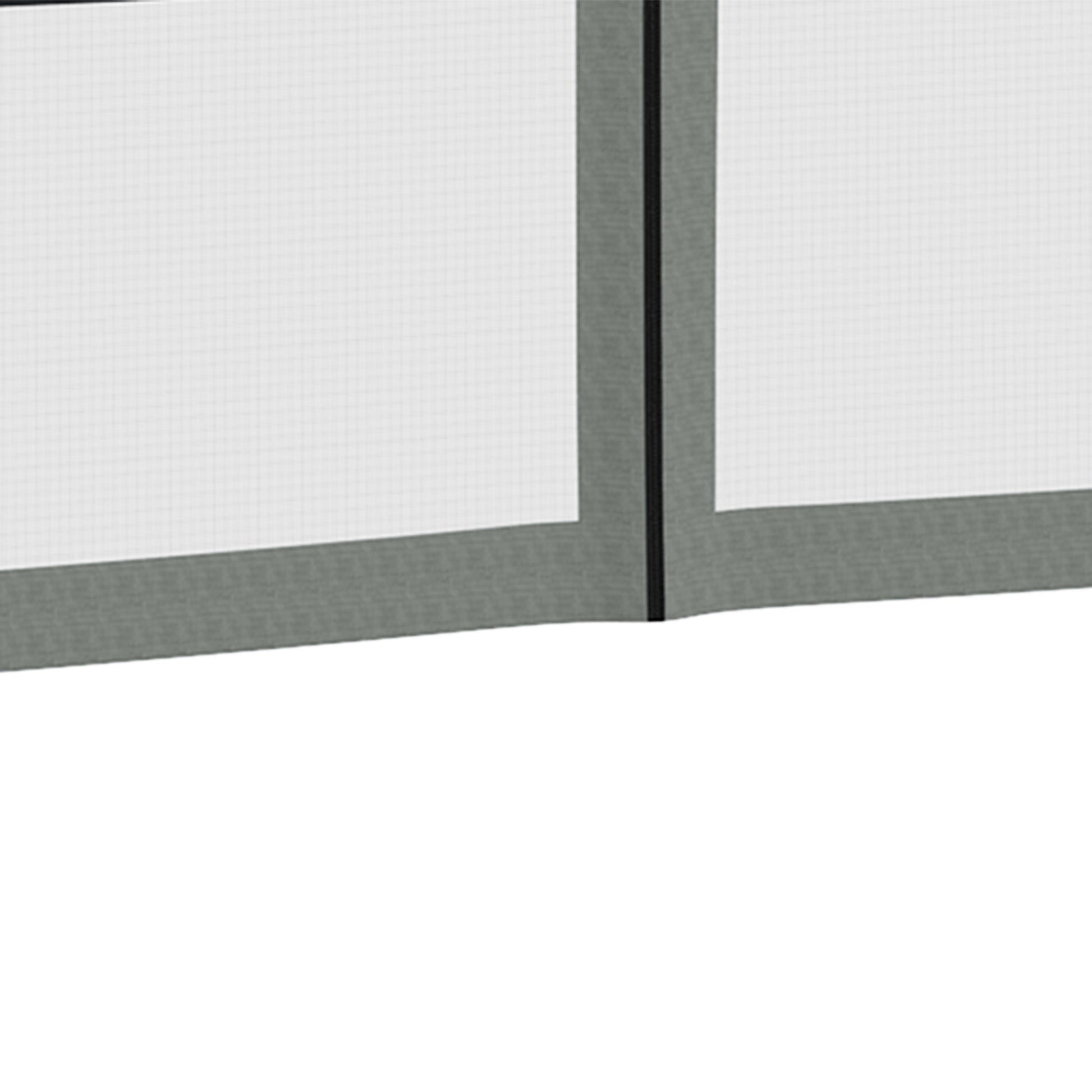 Replacement Mosquito Netting for Gazebo 10' x 10' Black Screen Walls for Canopy with Zippers for Parties and Outdoor Activities, Dark Grey