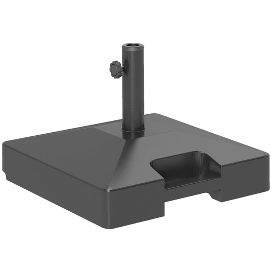 Patio Umbrella Base with Wheels Handle, Heavy Duty Outdoor Umbrella Stand Base, Filled Up to 73lbs with Stand or 57lbs with Water for Garden, Poolside, Black