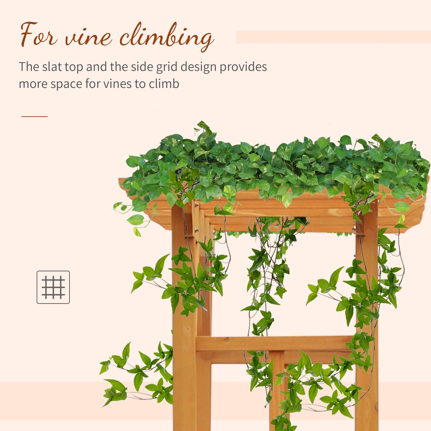 85" Wooden Garden Arbour for Wedding and Ceremony, Outdoor Garden Arch Trellis for Climbing Vines, Orange