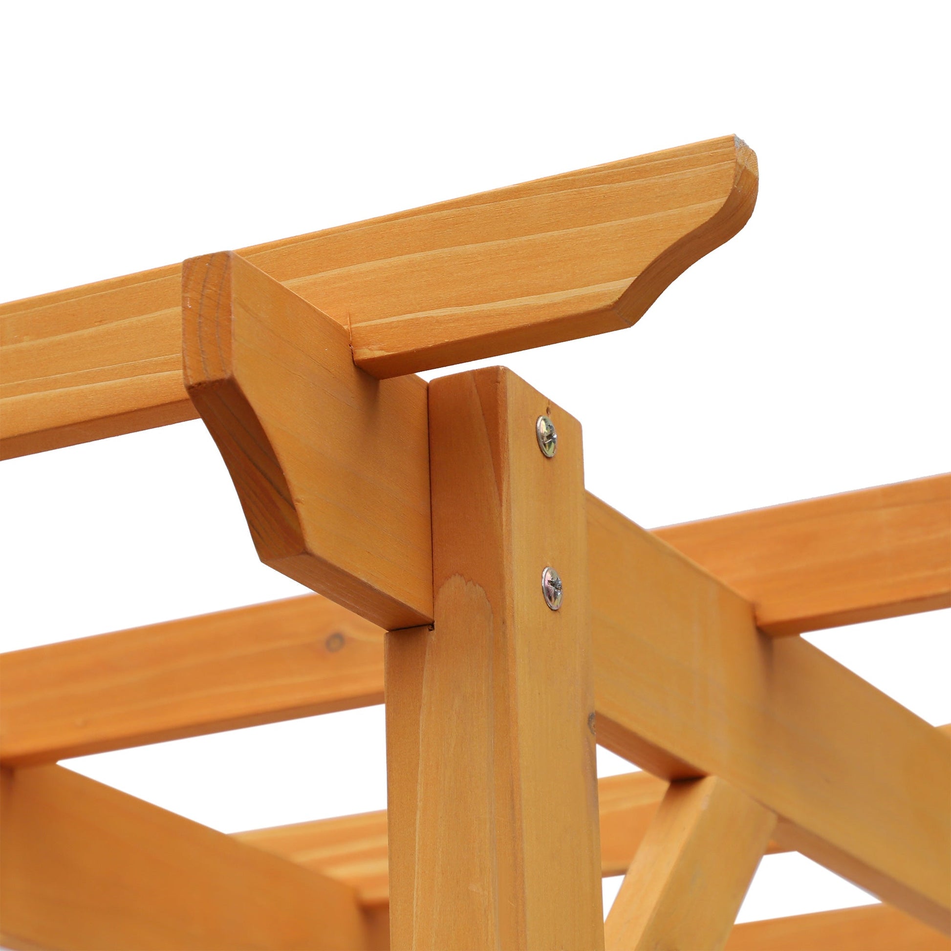 85" Wooden Garden Arbour for Wedding and Ceremony, Outdoor Garden Arch Trellis for Climbing Vines, Orange