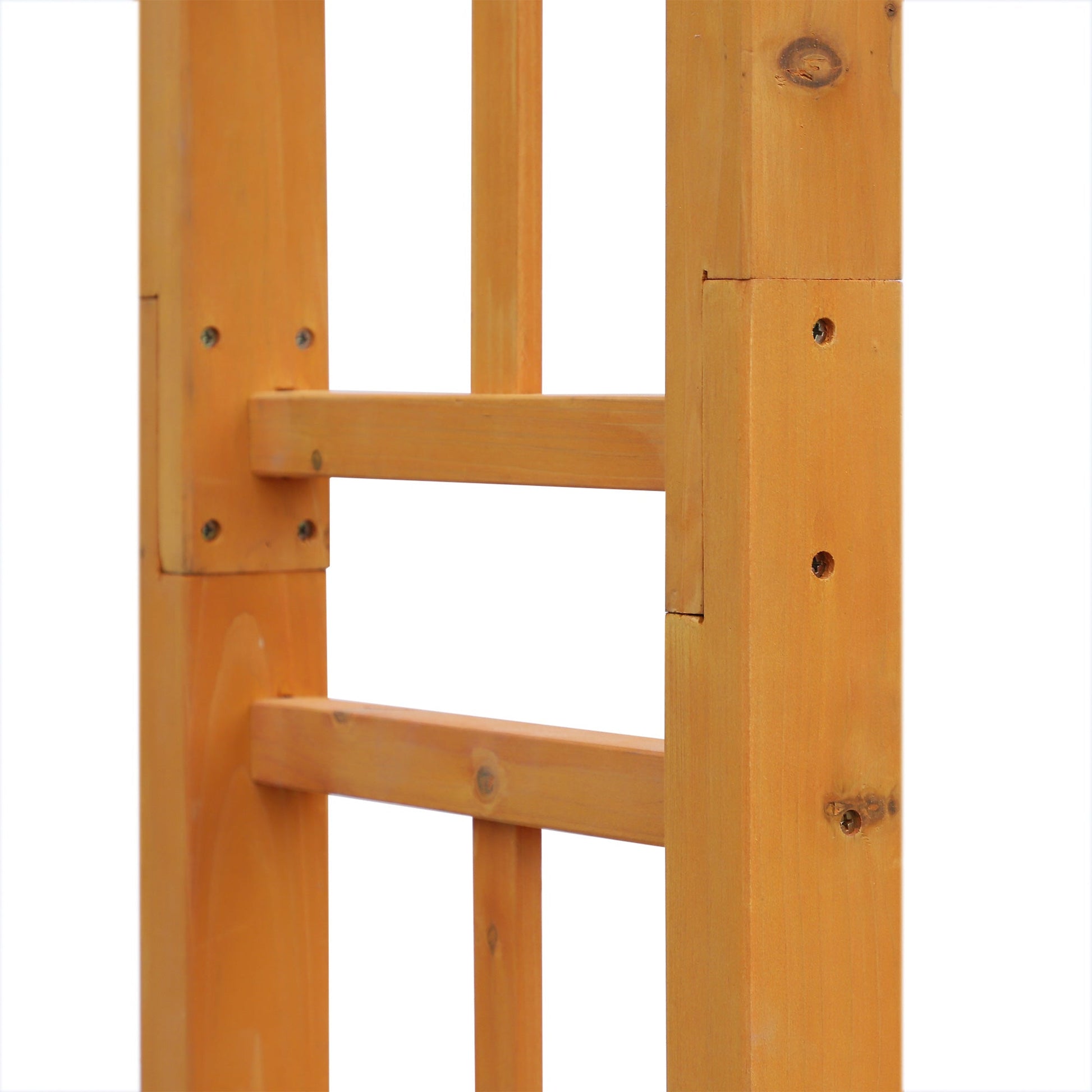 85" Wooden Garden Arbour for Wedding and Ceremony, Outdoor Garden Arch Trellis for Climbing Vines, Orange