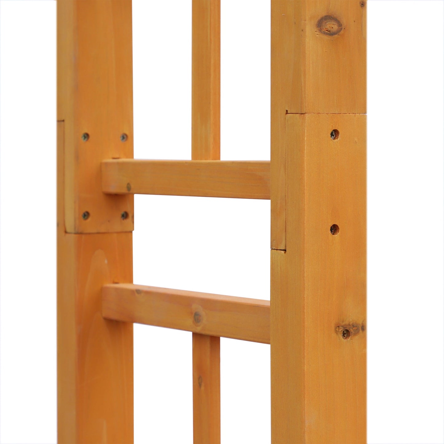 85" Wooden Garden Arbour for Wedding and Ceremony, Outdoor Garden Arch Trellis for Climbing Vines, Orange