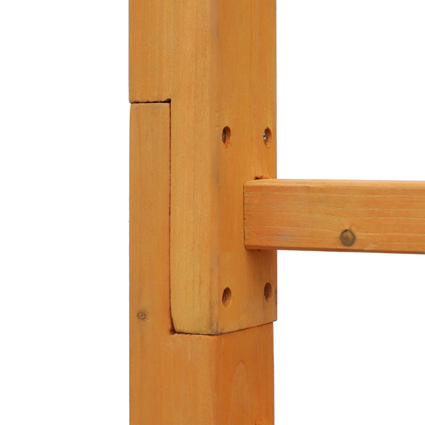85" Wooden Garden Arbour for Wedding and Ceremony, Outdoor Garden Arch Trellis for Climbing Vines, Orange