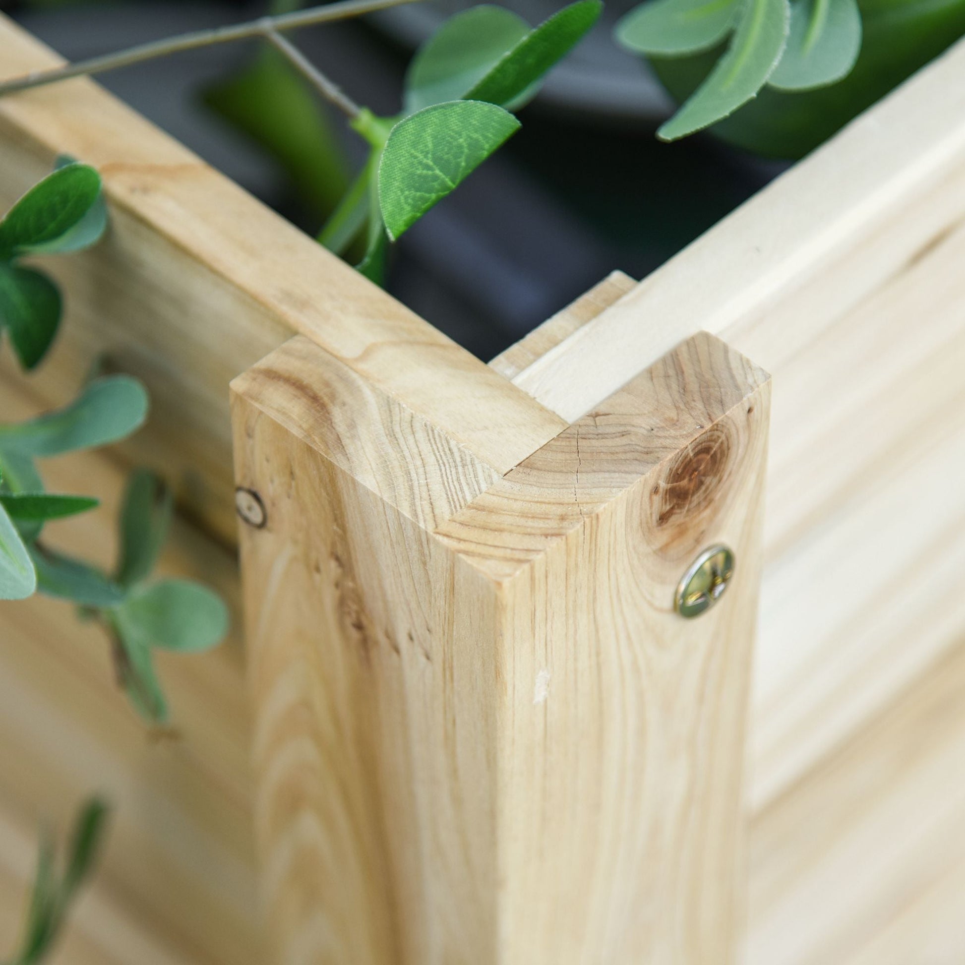 Wooden Raised Garden Bed Planter, Elevated Planter Box with Storage Shelf and Bed Liner for Backyard, Patio, Balcony, 40" x 16" x 33", Natural Wood