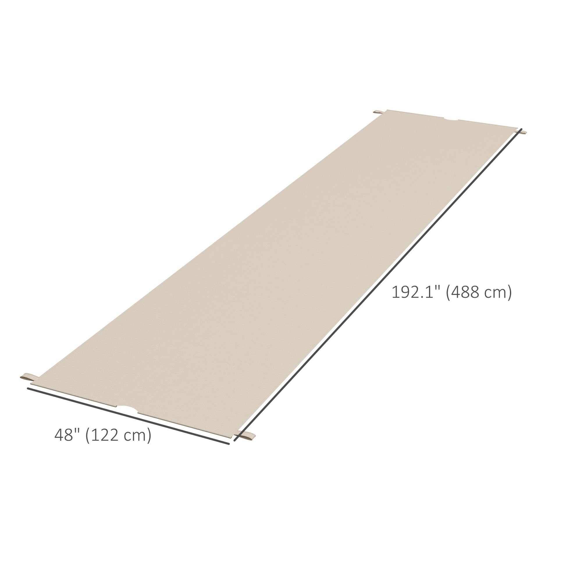 2 Pcs 16 x 4ft Pergola Canopy Replacement, UV Protection Pergola Shade Cover, Easy to Install, for 10 x 10ft Pergola, Khaki