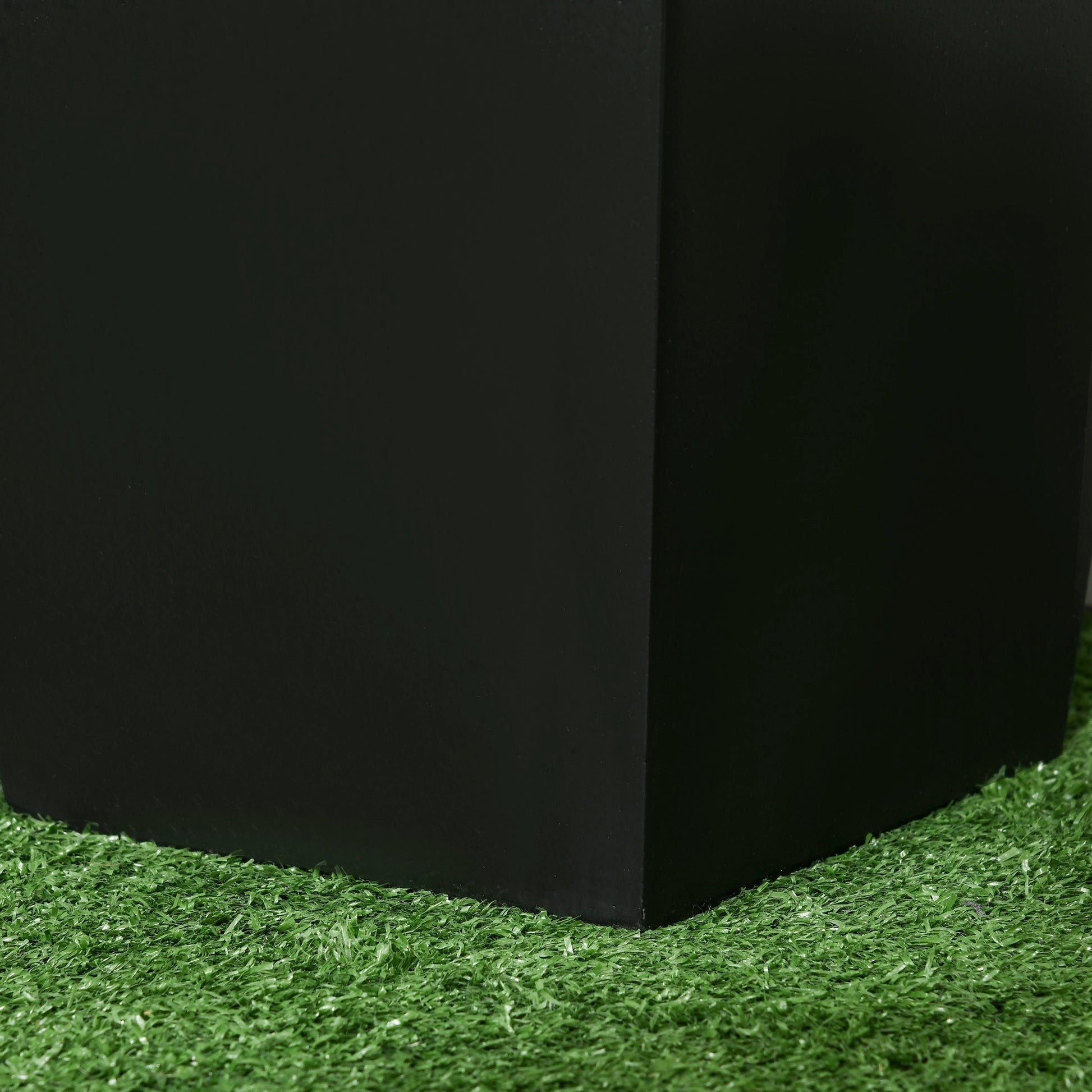 Set of 2 Tall Planters with Drainage Holes, 22" / 18" Outdoor Flower Pots for Patio, Yard, Garden, Black