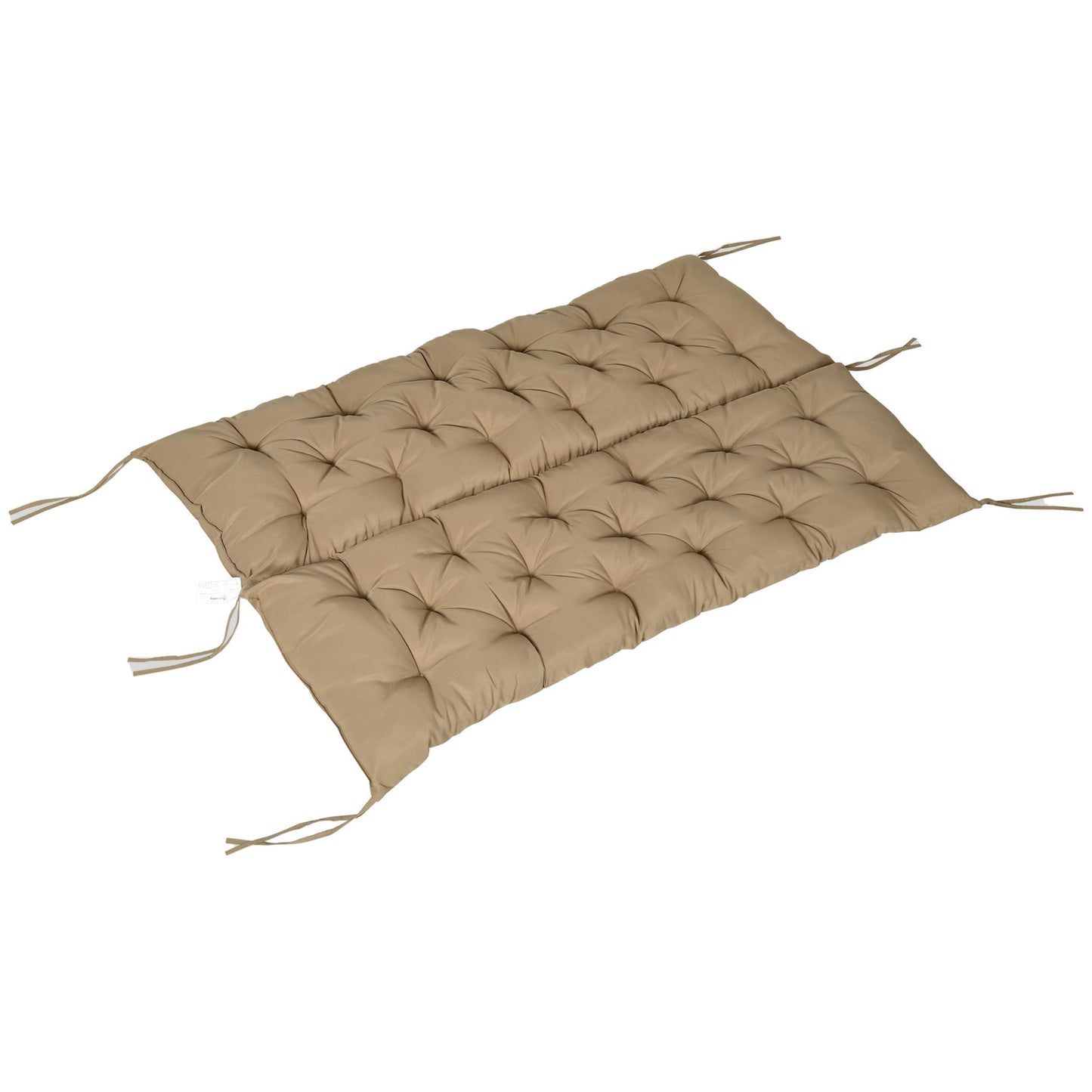 Porch Swing Cushion Garden Bench Cushion with Backrest, Non-Slip 3-Seater Thick Pad, Swing Chair Mat Replacement for Indoor and Outdoor, 59.1" x 38.6", Khaki