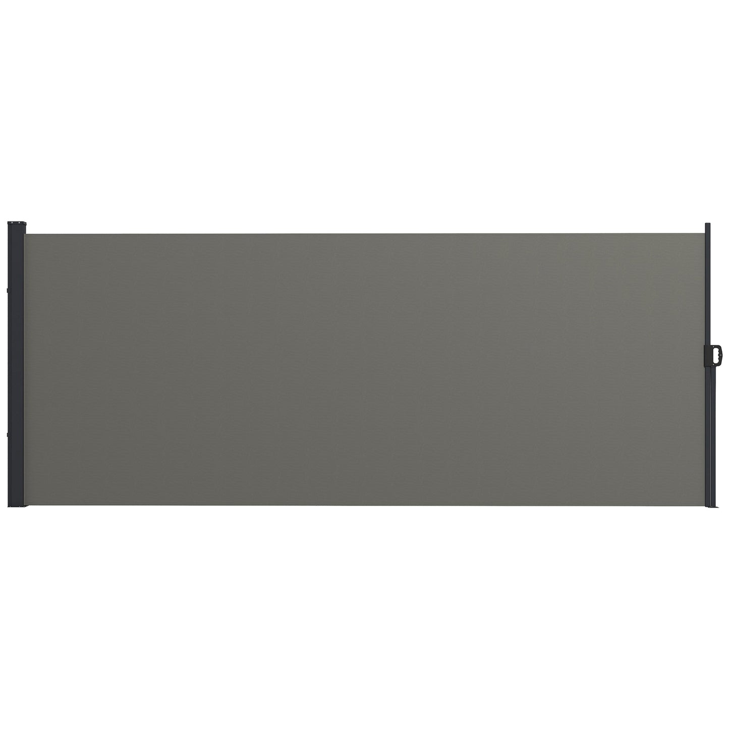 13' x 5' Retractable Side Awning, Garden Privacy Screen Divider, Full Cassette Windbreaker for Hot Tub, Balcony, Terrace, Pool, Dark Grey
