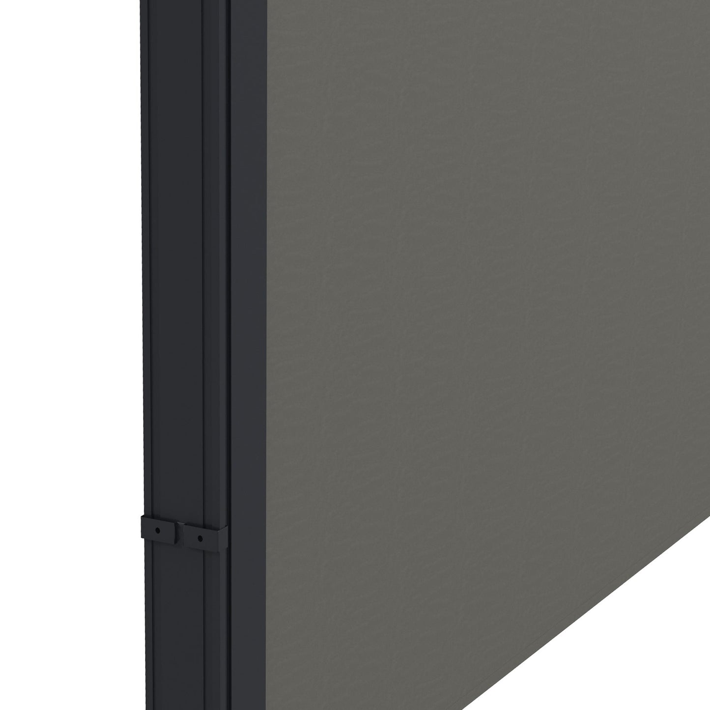 13' x 5' Retractable Side Awning, Garden Privacy Screen Divider, Full Cassette Windbreaker for Hot Tub, Balcony, Terrace, Pool, Dark Grey