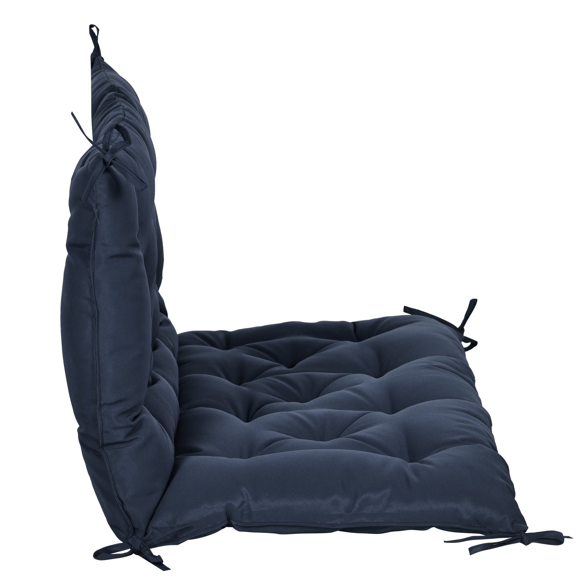 Porch Swing Cushion Garden Bench Cushion with Backrest, Non-Slip 2-Seater Thick Pad, Swing Chair Mat Replacement for Indoor and Outdoor, 39.4" x 38.6", Dark Blue