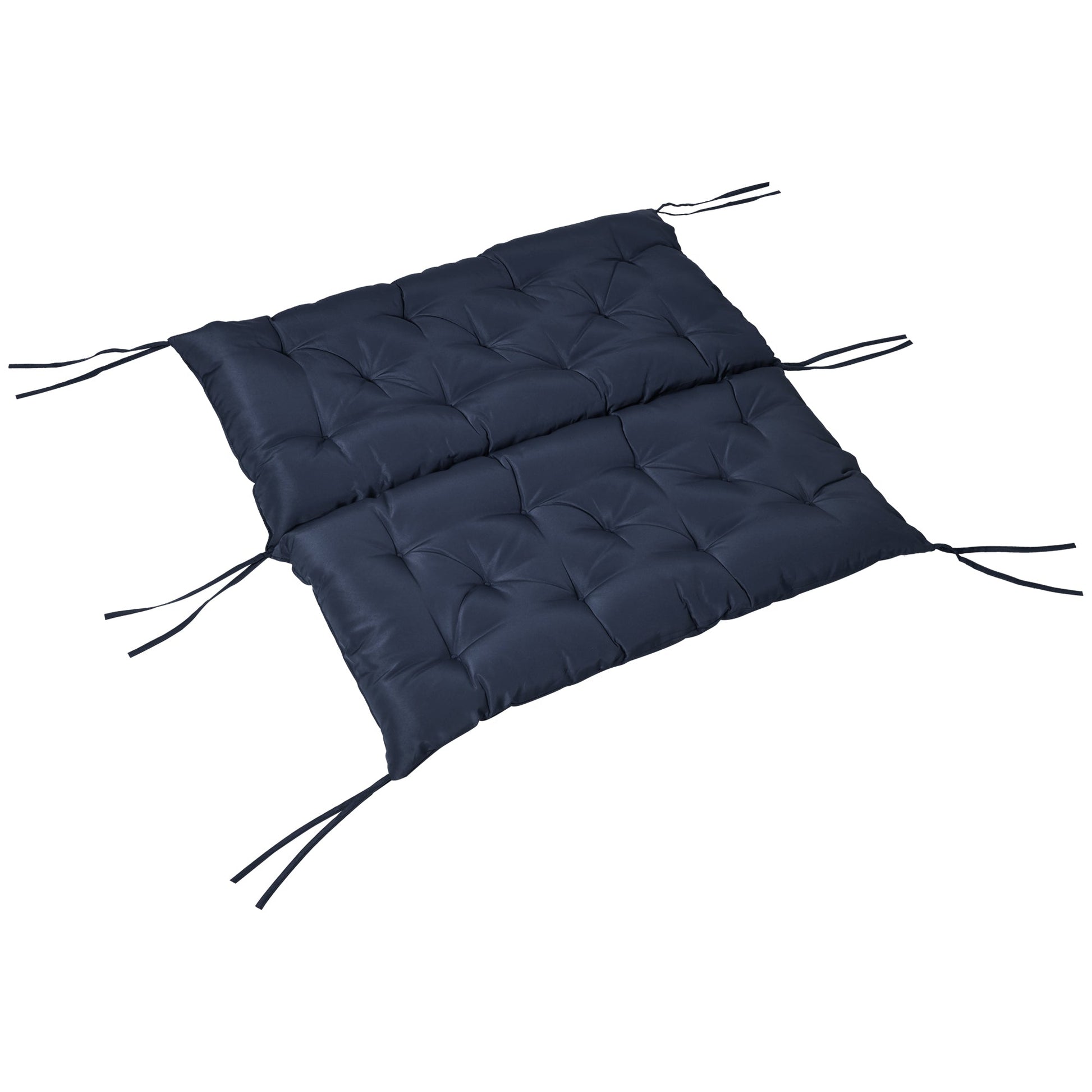 Porch Swing Cushion Garden Bench Cushion with Backrest, Non-Slip 2-Seater Thick Pad, Swing Chair Mat Replacement for Indoor and Outdoor, 39.4" x 38.6", Dark Blue