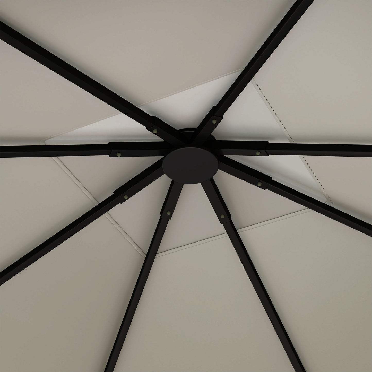 10' x 10' Gazebo Replacement Canopy Cover, Outdoor Gazebo Roof Replacement with Drain Holes, Water Resistant Plastic Coating, 370g/㎡, UPF30+, TOP COVER ONLY, Grey