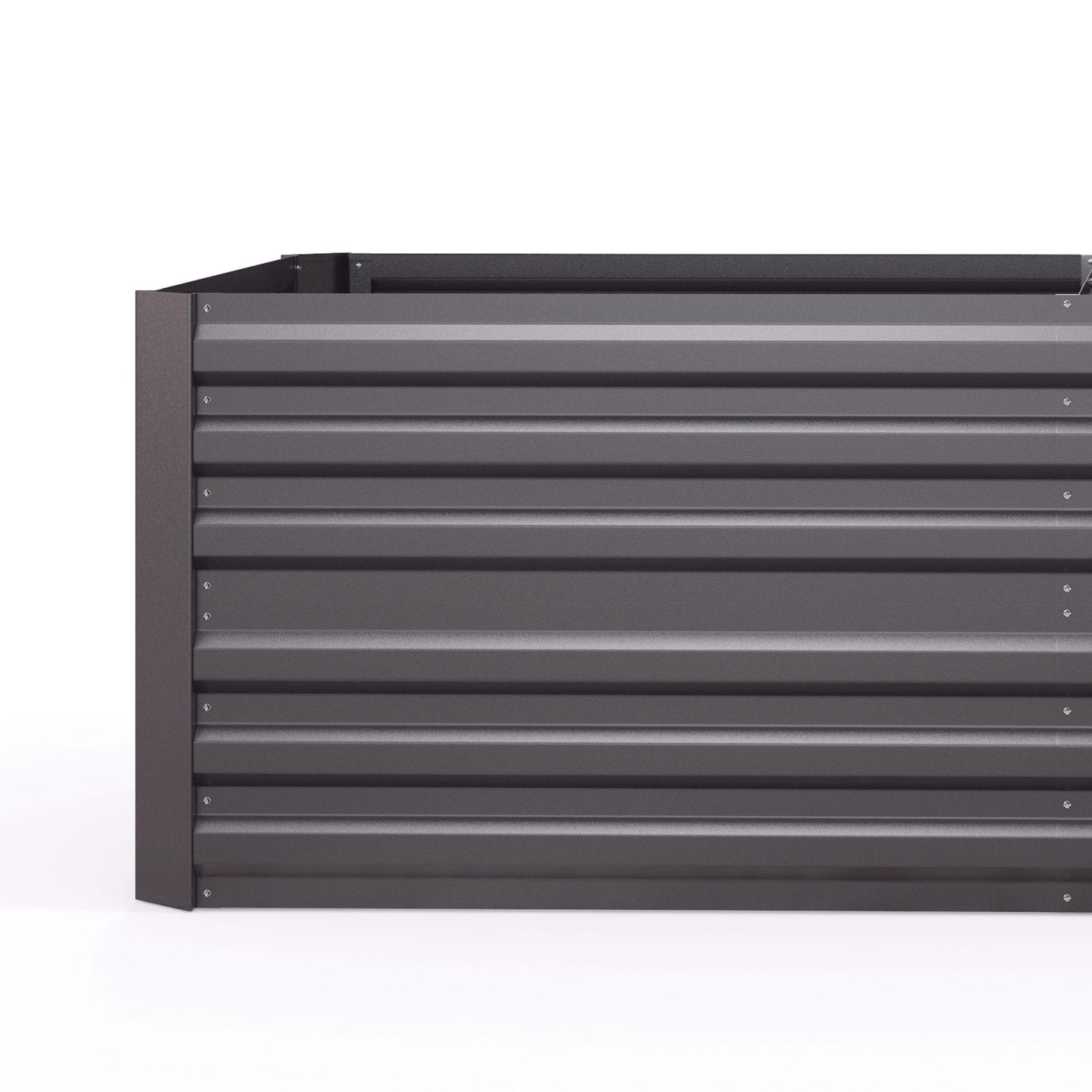 Raised Garden Bed, 6' x 3' x 2' Galvanized Steel Planters for Outdoor Plants with Multi-reinforced Rods for Vegetables, Flowers and Herbs, Dark Grey