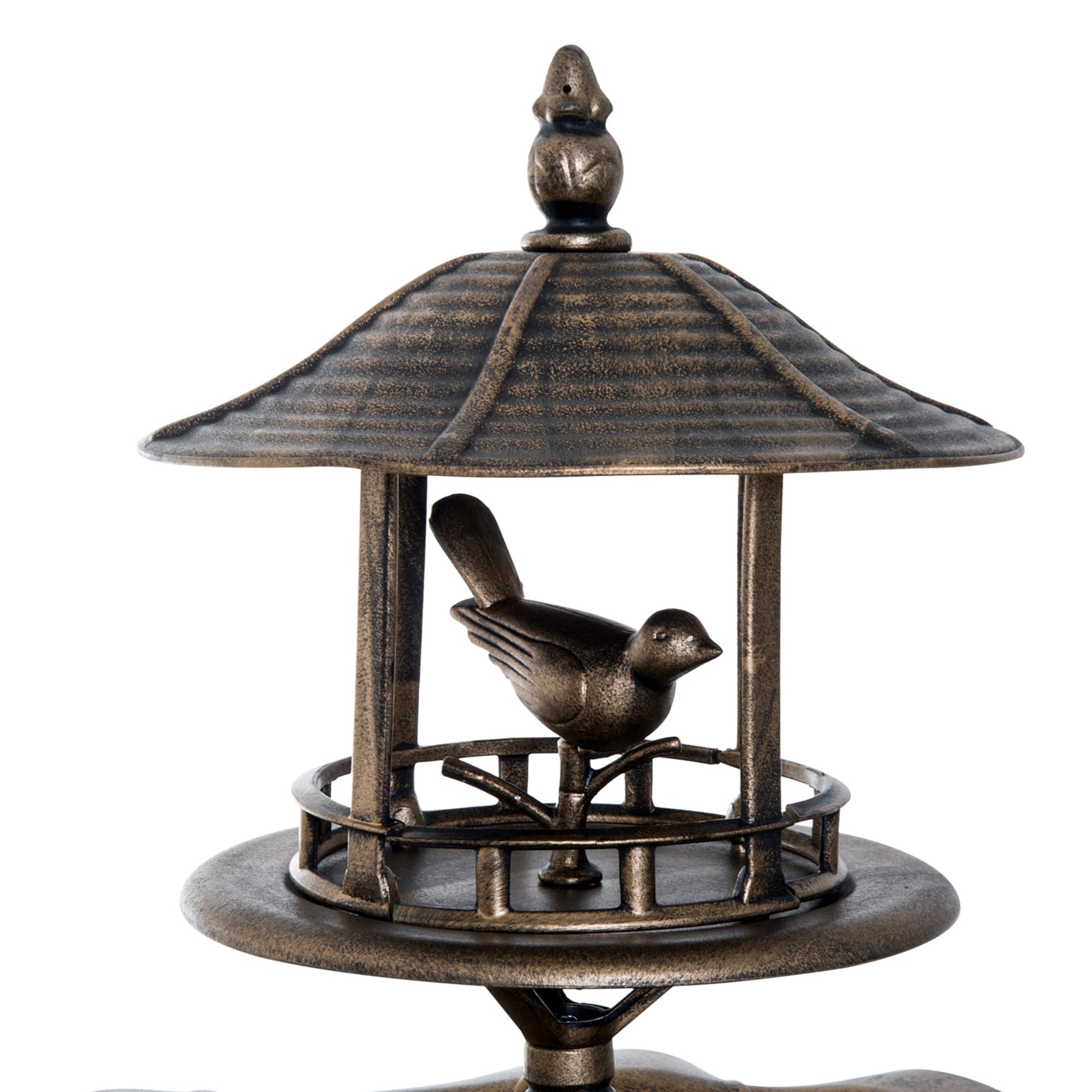 3-in-1 Garden Bird Bath Bowl Pedastal with Bird Feeder, Large Water Basin, & Underneath Flower Planter