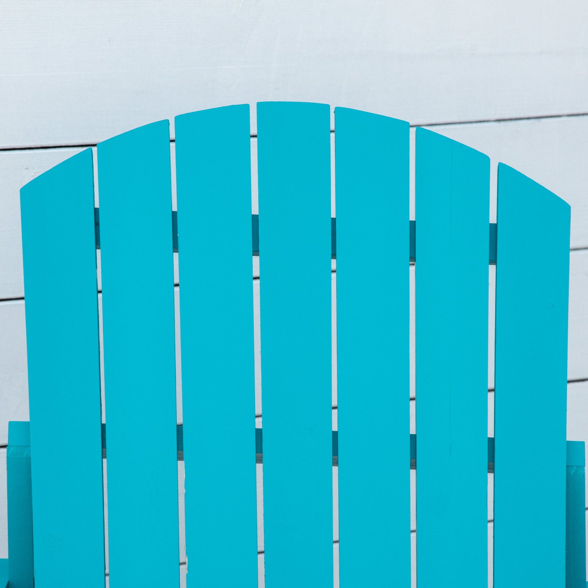 Classic Adirondack Chair Muskoka Chair, Garden Deck Chair with Cup Holder for Patio, Indoor, Backyard, Turquoise