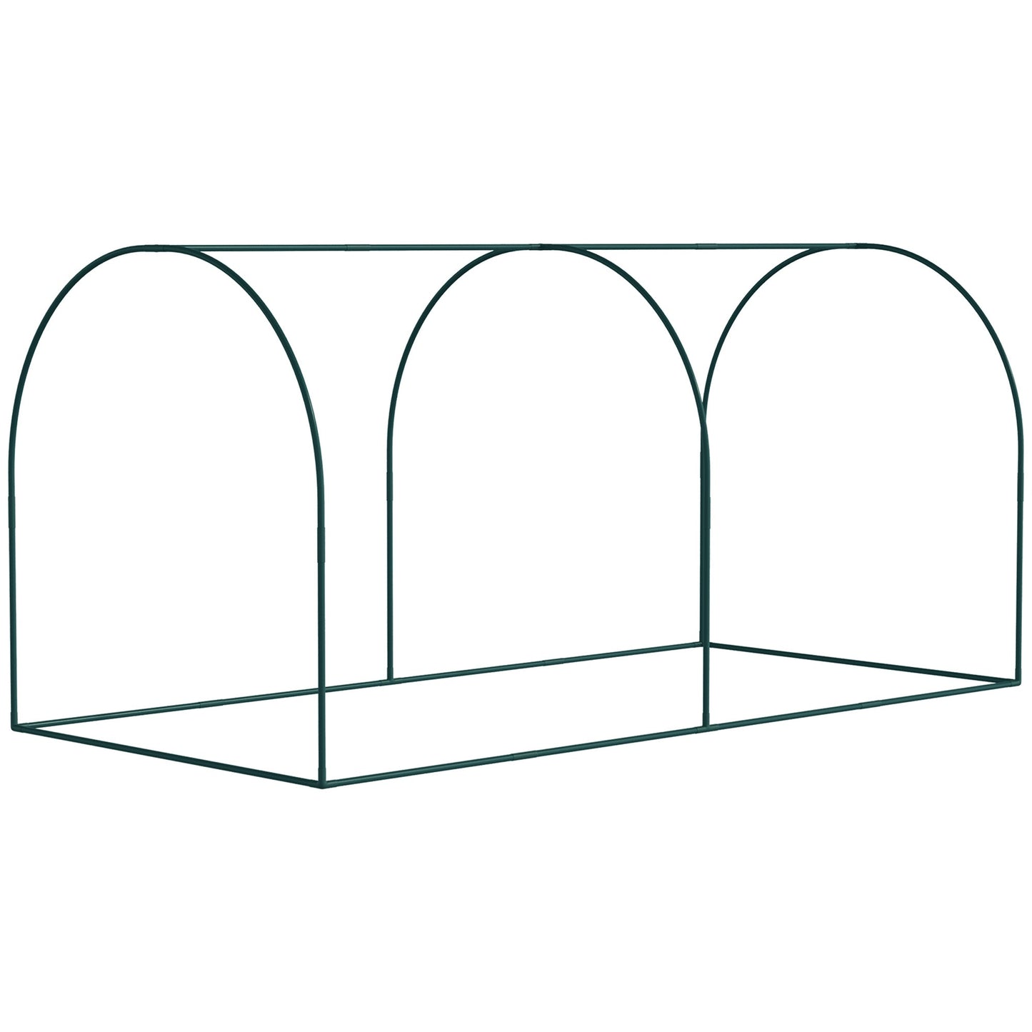 8' x 4' Crop Cage, Plant Protection Tent, with Two Zippered Doors and 4 Ground Stakes, for Garden, Yard, Lawn, Dark Green