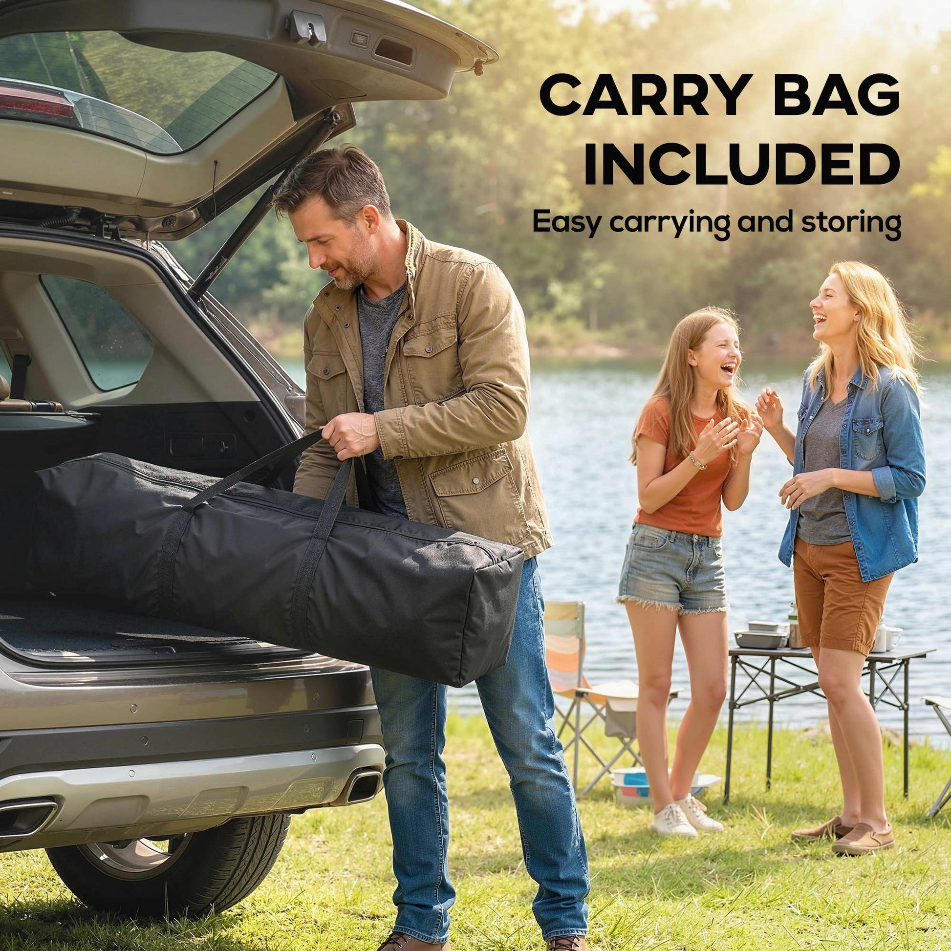 8.2 x 8.2 ft Pop Up Canopy Tent with 4 Sidewalls, UPF 50+ Easy Setup Outdoor Instant Canopy Portable Shelter with 4 Sandbags, Carry Bag, Adjustable Height, Dark Grey