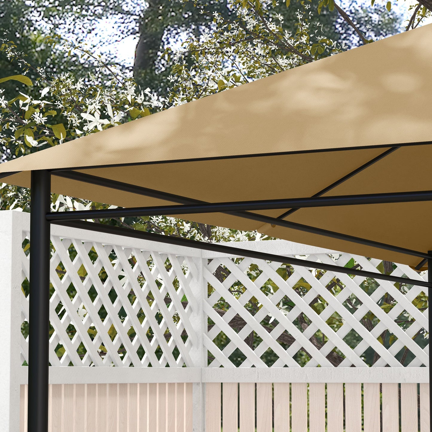 10' x 13' Gazebo Canopy Replacement, Outdoor Gazebo Cover Top Roof Replacement with Vents and Drain Holes, (TOP COVER ONLY), Khaki