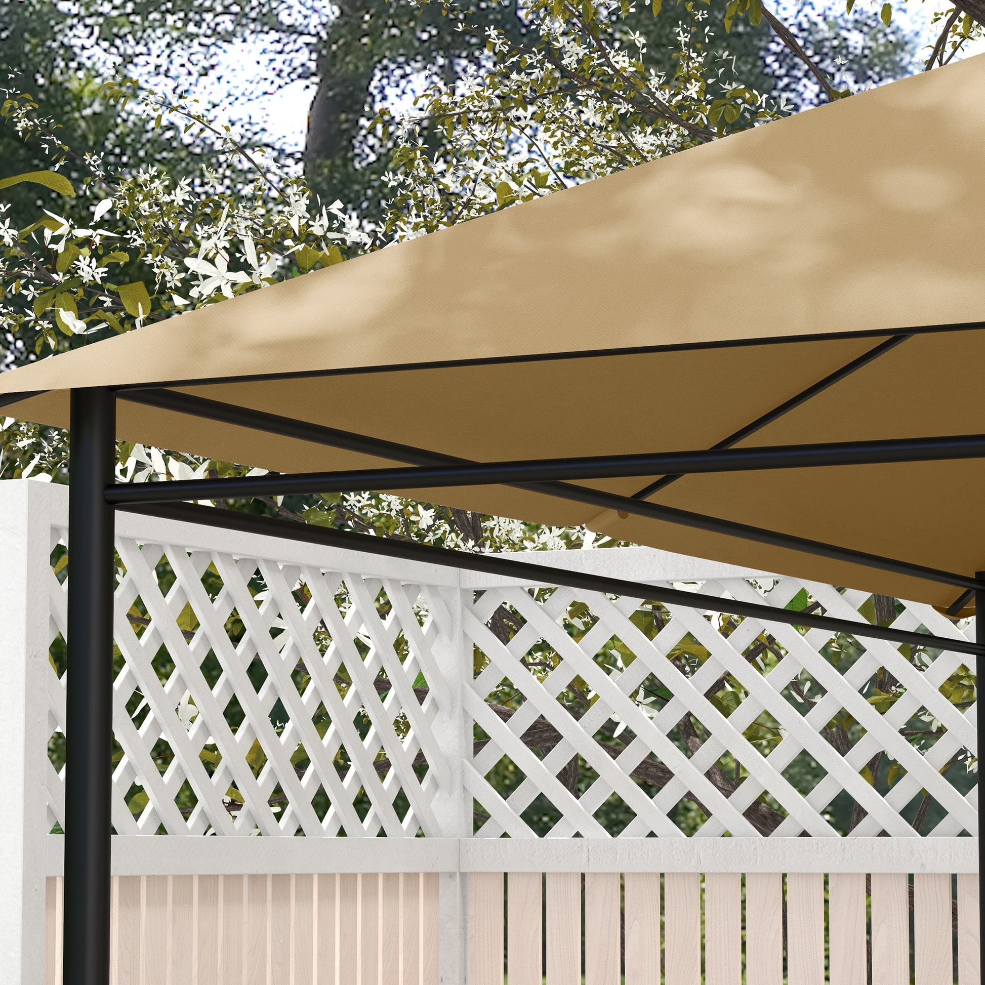 10' x 13' Gazebo Canopy Replacement, Outdoor Gazebo Cover Top Roof Replacement with Vents and Drain Holes, (TOP COVER ONLY), Khaki