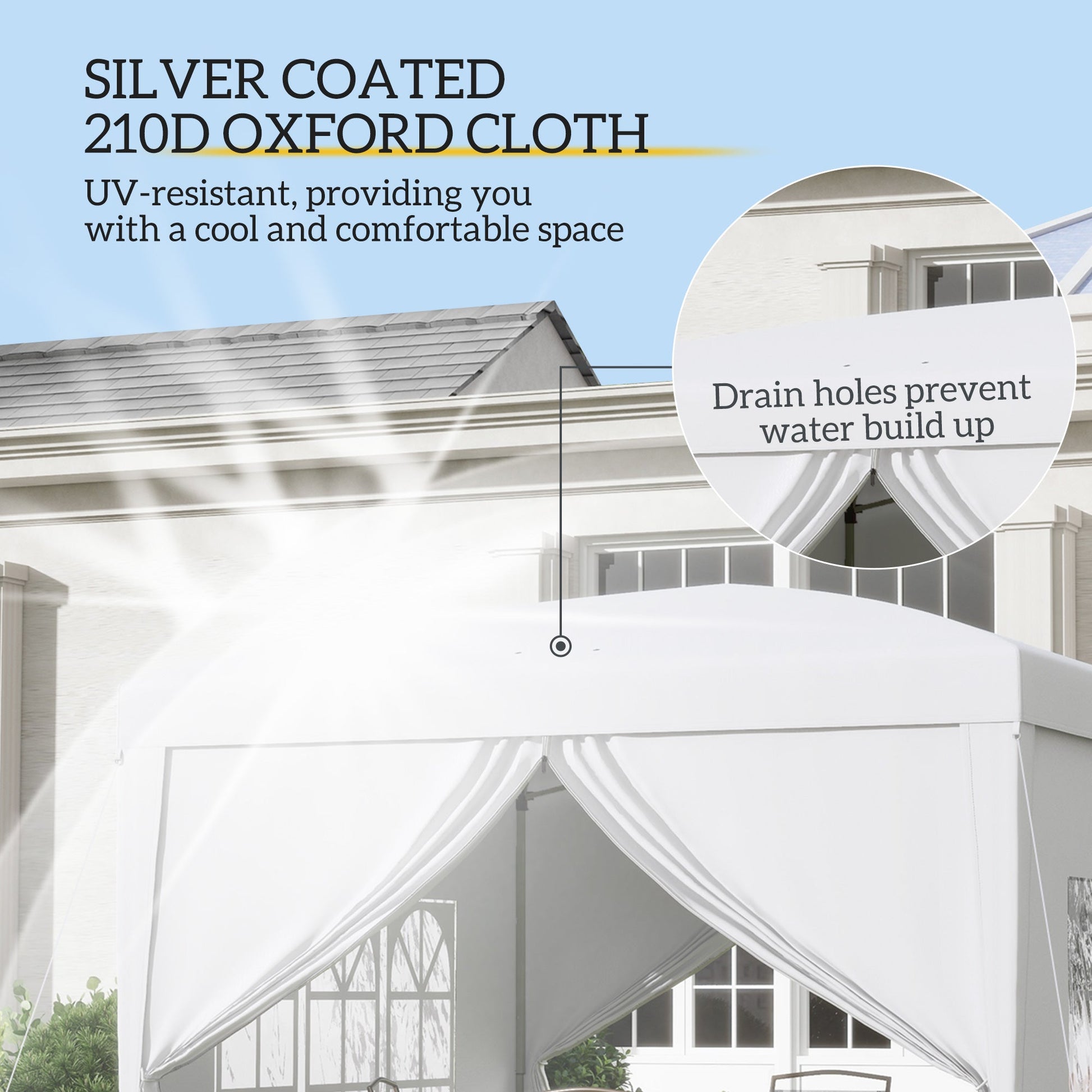 10'x10' Outdoor Pop Up Party Tent Gazebo Canopy with Carrying Bag (White)