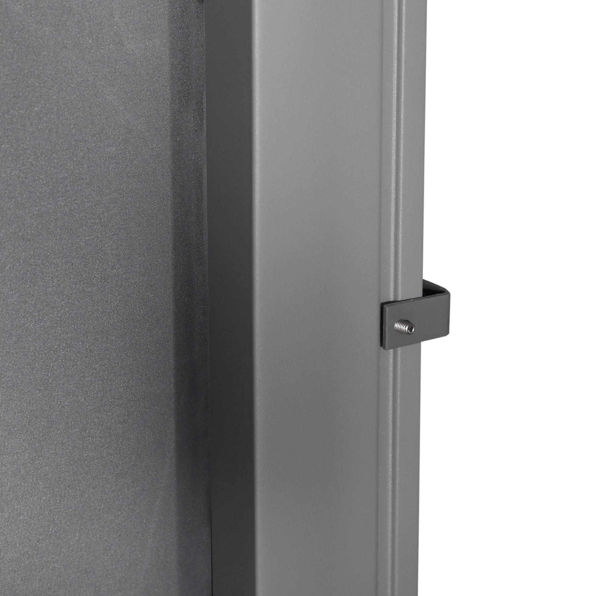 118" x 63" Retractable Side Awning Patio Outdoor Folding Privacy Screen with Resistance to UV Rays & Wind, Light Grey