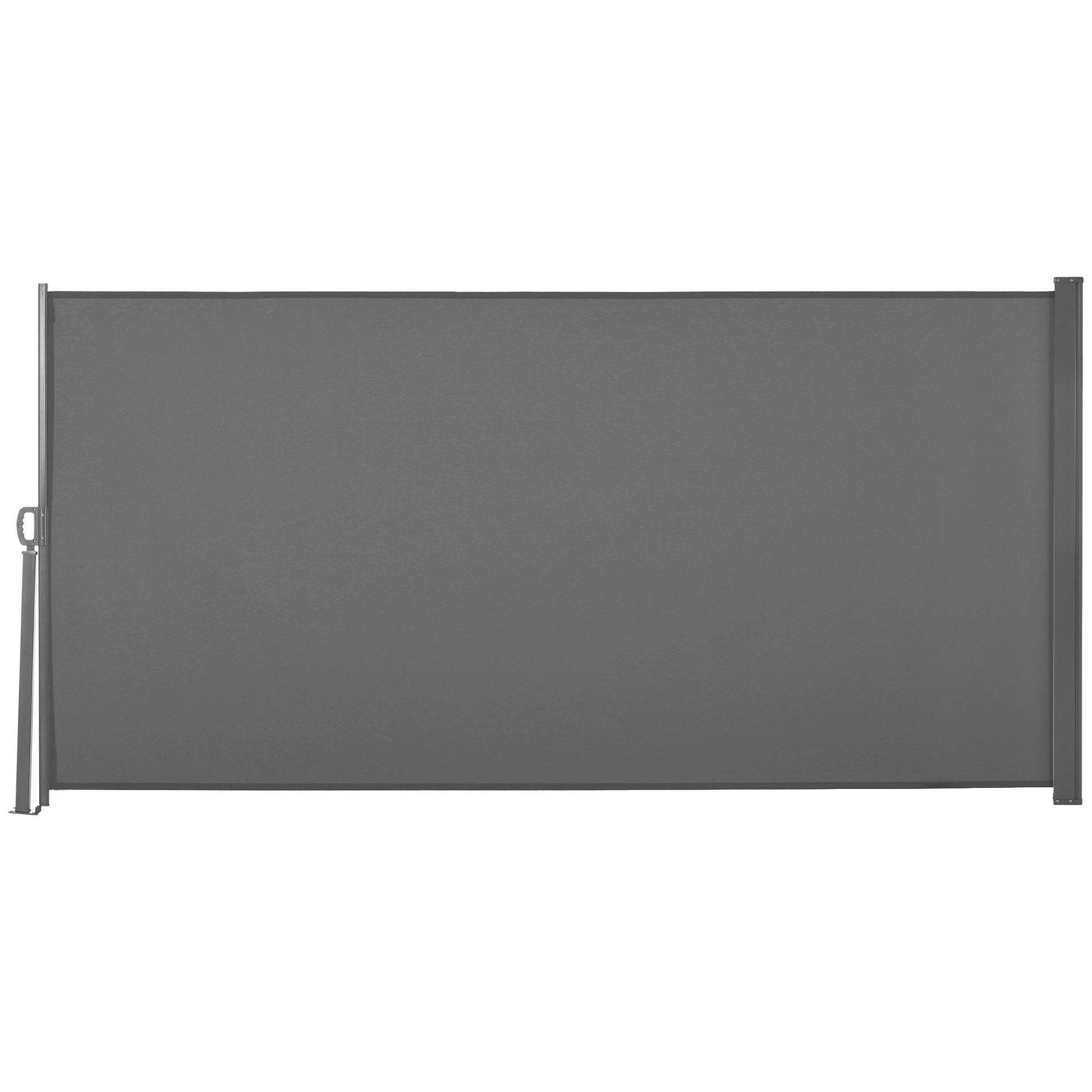 118" x 63" Retractable Side Awning Patio Outdoor Folding Privacy Screen with Resistance to UV Rays & Wind, Light Grey