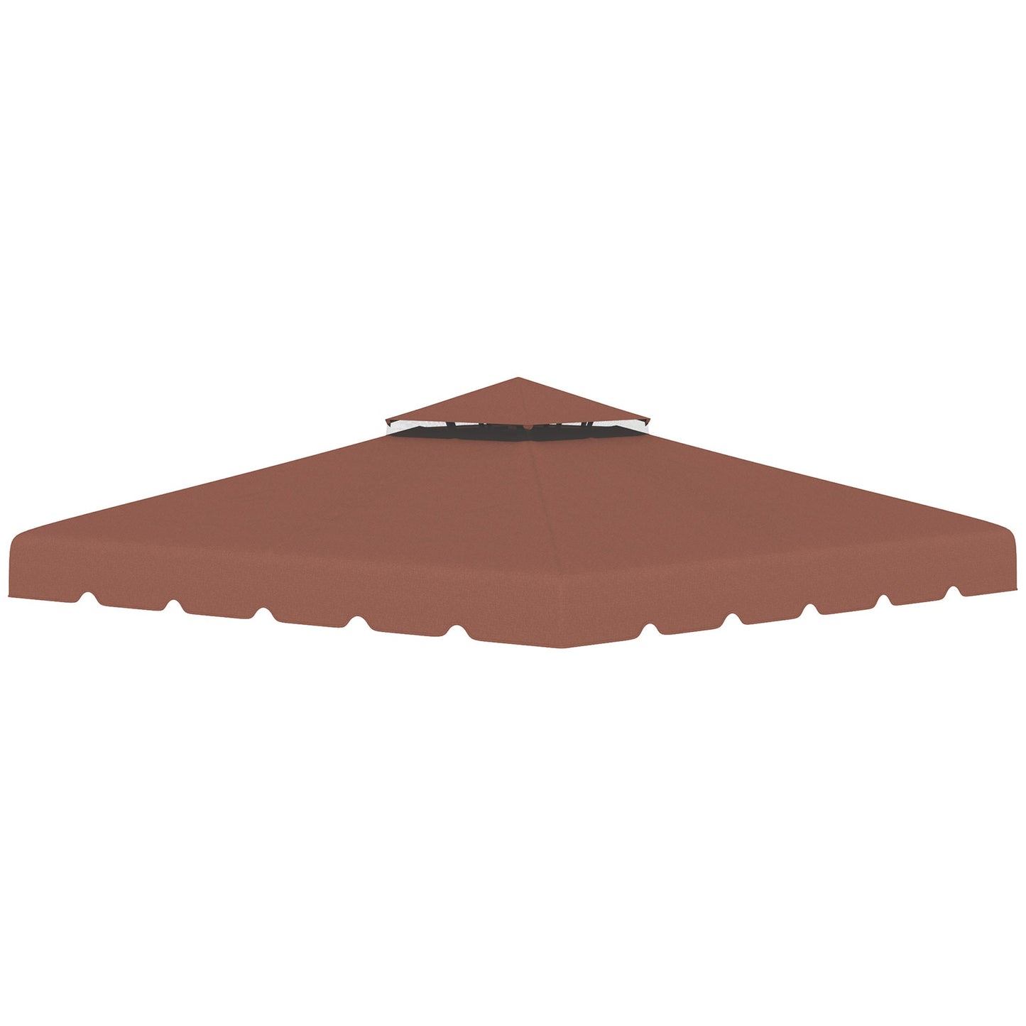 9.8' x 9.8' Gazebo Replacement Canopy, Gazebo Top Cover with Double Vented Roof for Garden Patio Outdoor TOP ONLY, Coffee