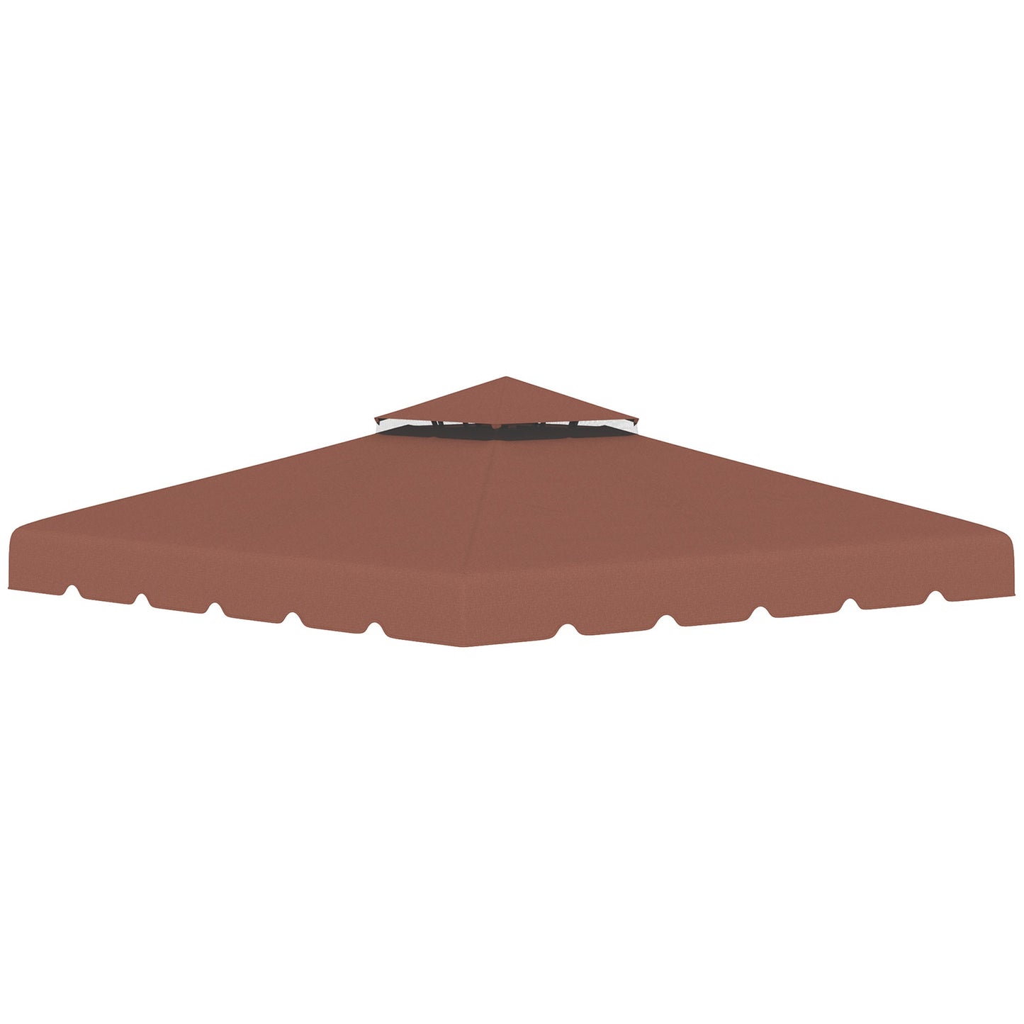 9.8' x 9.8' Gazebo Replacement Canopy, Gazebo Top Cover with Double Vented Roof for Garden Patio Outdoor TOP ONLY, Coffee