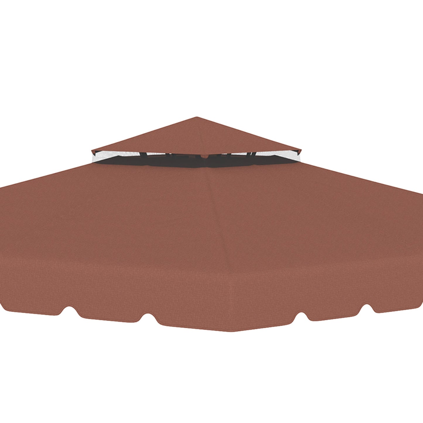 9.8' x 9.8' Gazebo Replacement Canopy, Gazebo Top Cover with Double Vented Roof for Garden Patio Outdoor TOP ONLY, Coffee