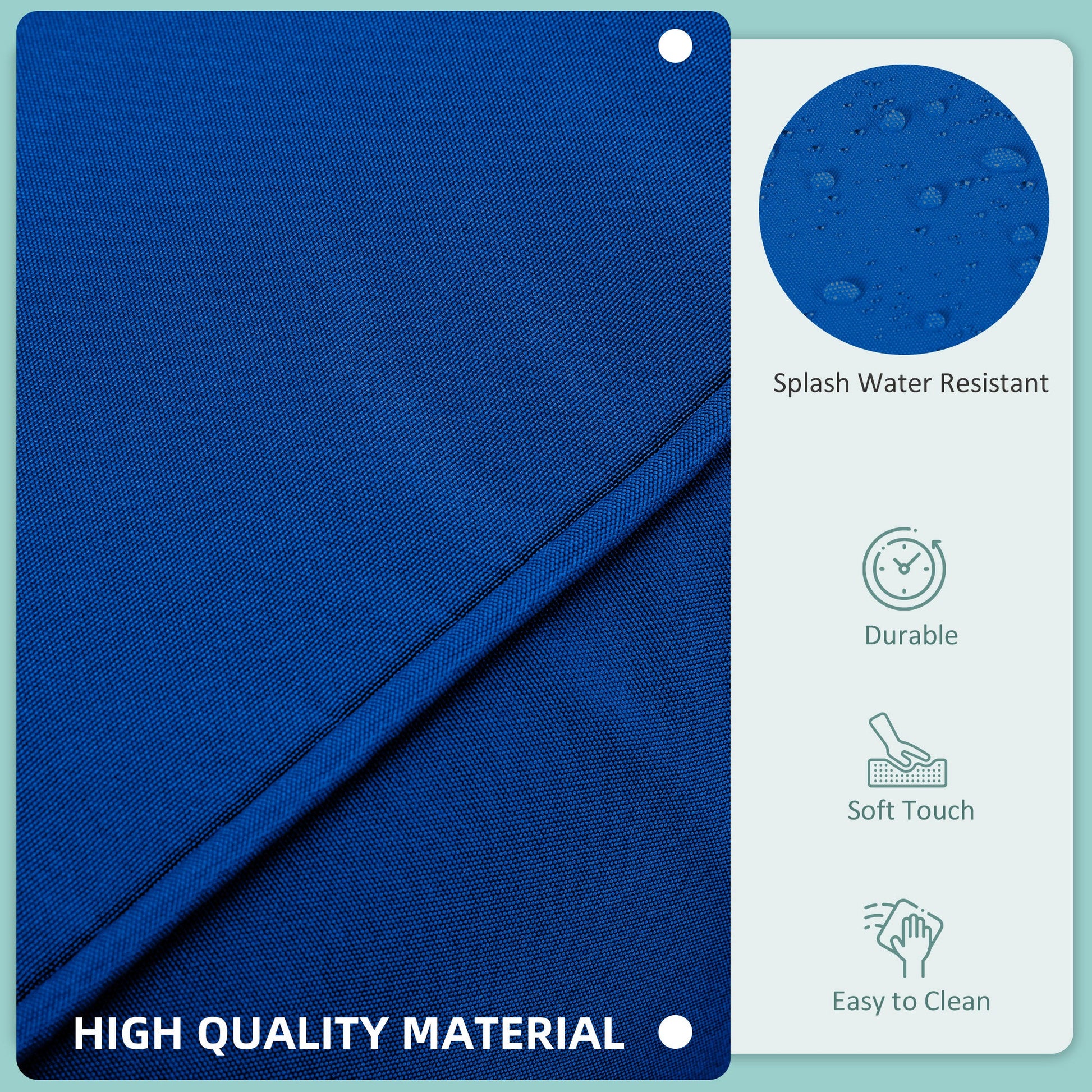 14Pcs Outdoor Cushion Covers, Patio Cushion Covers Replacement for Rattan Sofa Set - No Cushion Included, Navy Blue