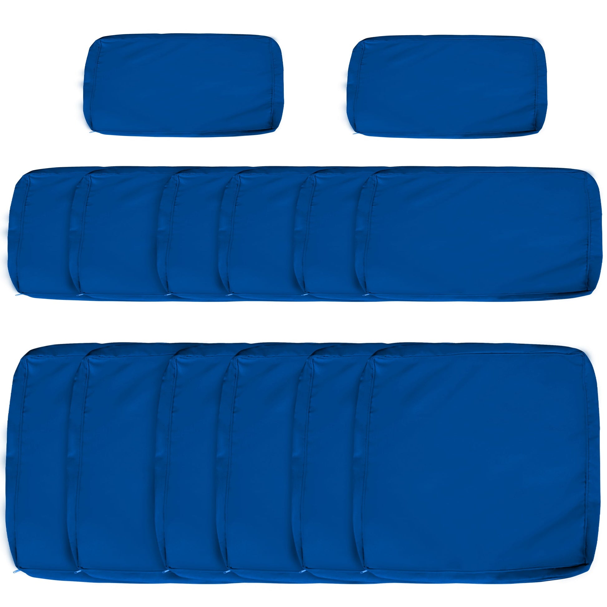 14Pcs Outdoor Cushion Covers, Patio Cushion Covers Replacement for Rattan Sofa Set - No Cushion Included, Navy Blue