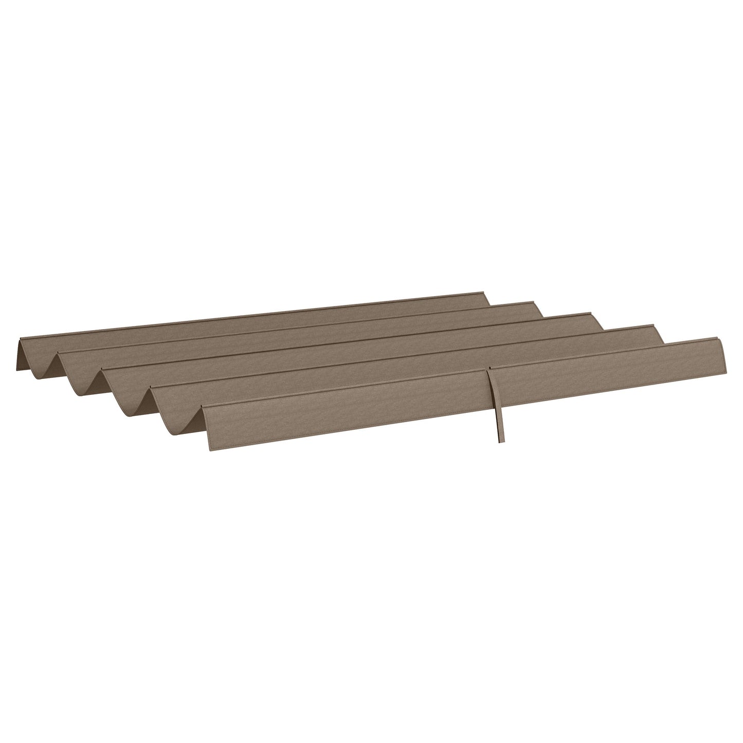 Retractable Pergola Canopy, Sun Shade Cover, UV30+ Protected Replacement Canopy Fabric for 9.8' x 7.1' Pergola, Coffee
