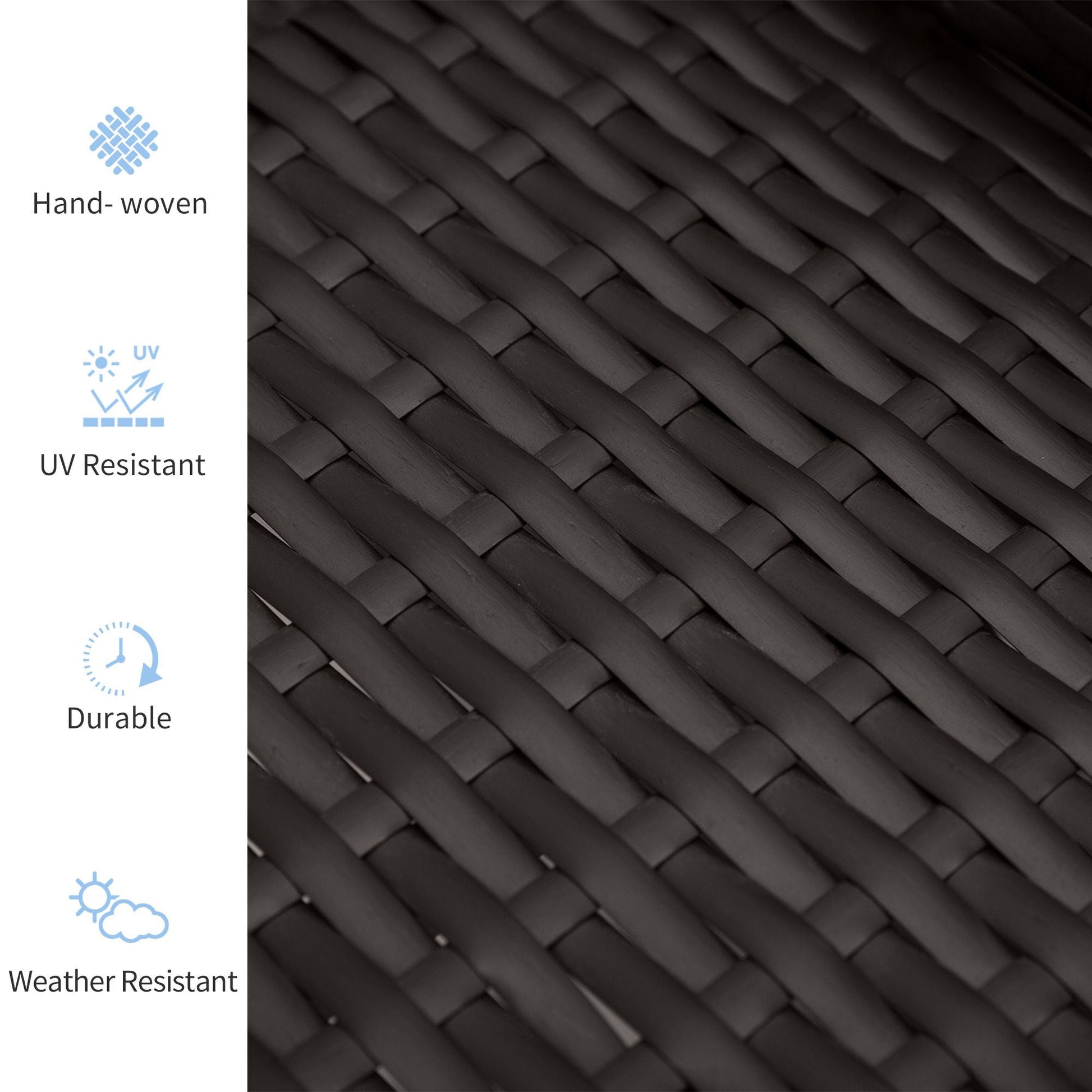 PE Rattan Outdoor Recliner Chair, Wicker Patio Lounge Chair with Adjustable Backrest, Retractable Footrest and Cushion, Blue