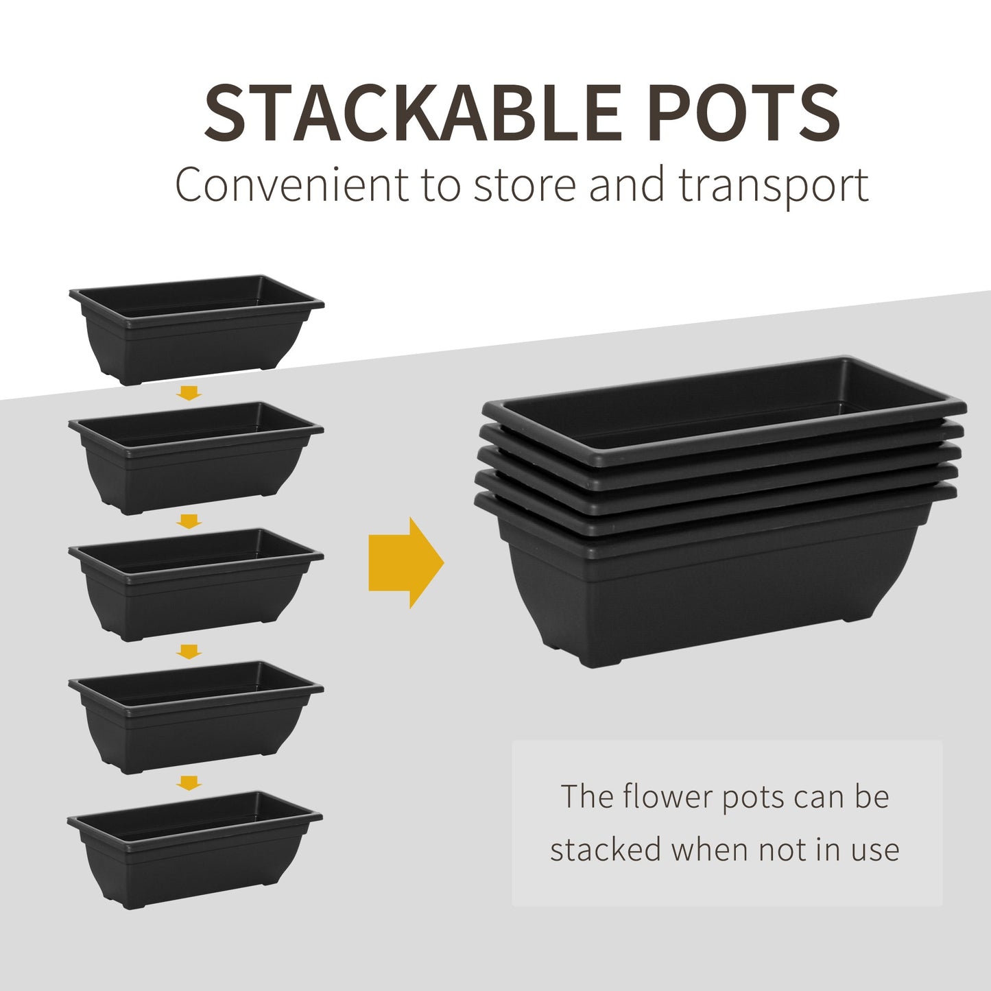 5-Tier Raised Garden Bed with 5 Planter Boxes, Outdoor Plant Stand Grow Containers with Leaking Holes for Balcony Patio Outdoor, Black